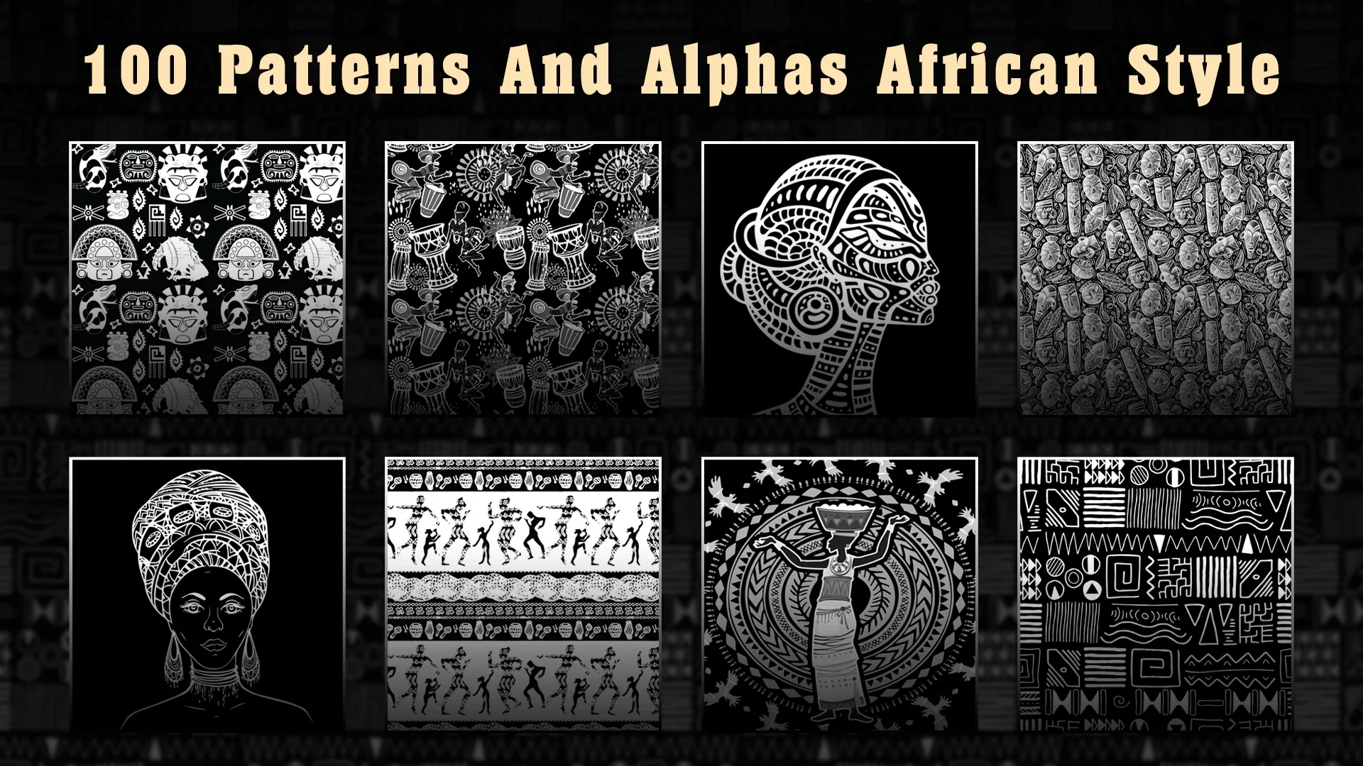 100 Patterns And Alphas African Style