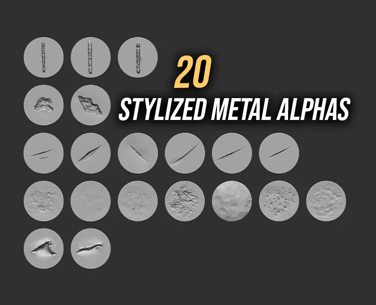 20 Stylized Metal Alphas