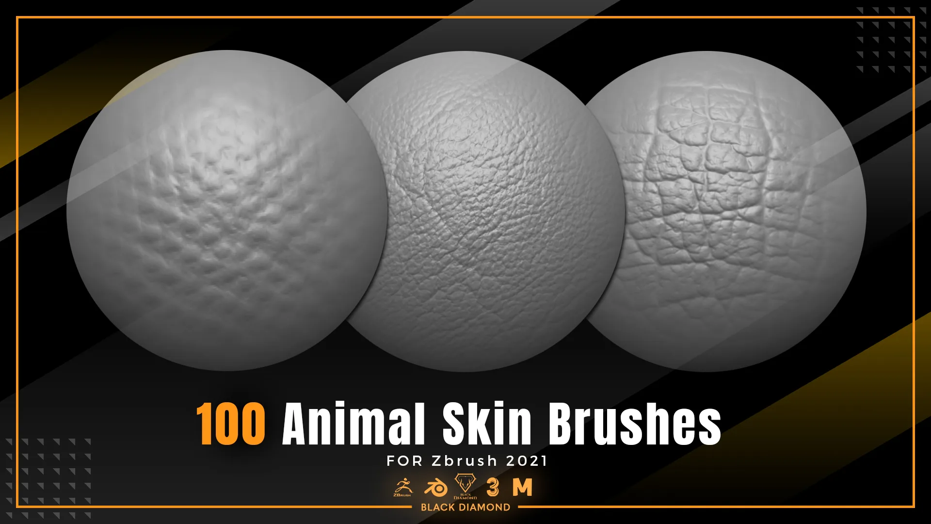 Zbrush - 100 Animal Skin Brushes Library