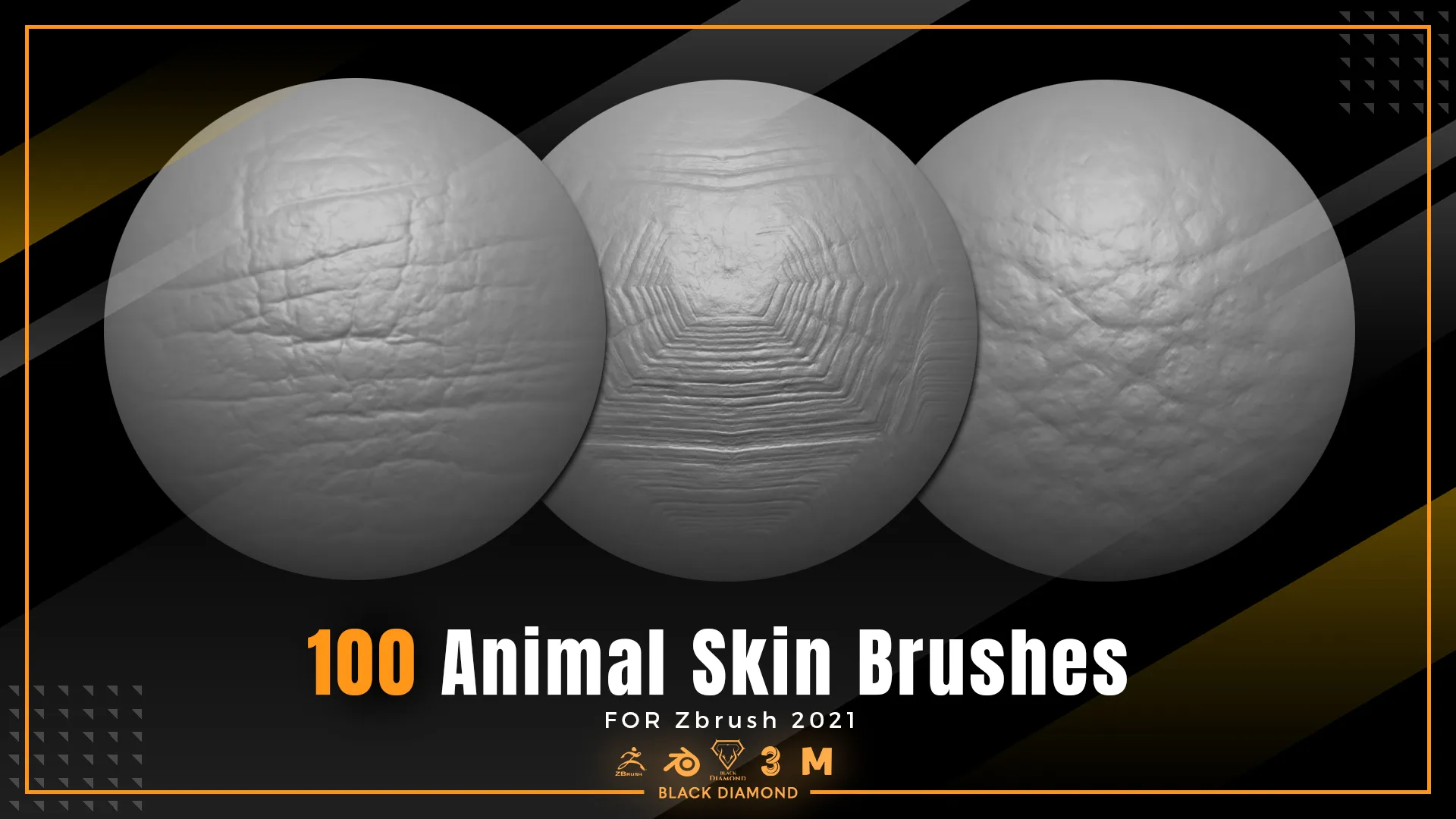 Zbrush - 100 Animal Skin Brushes Library