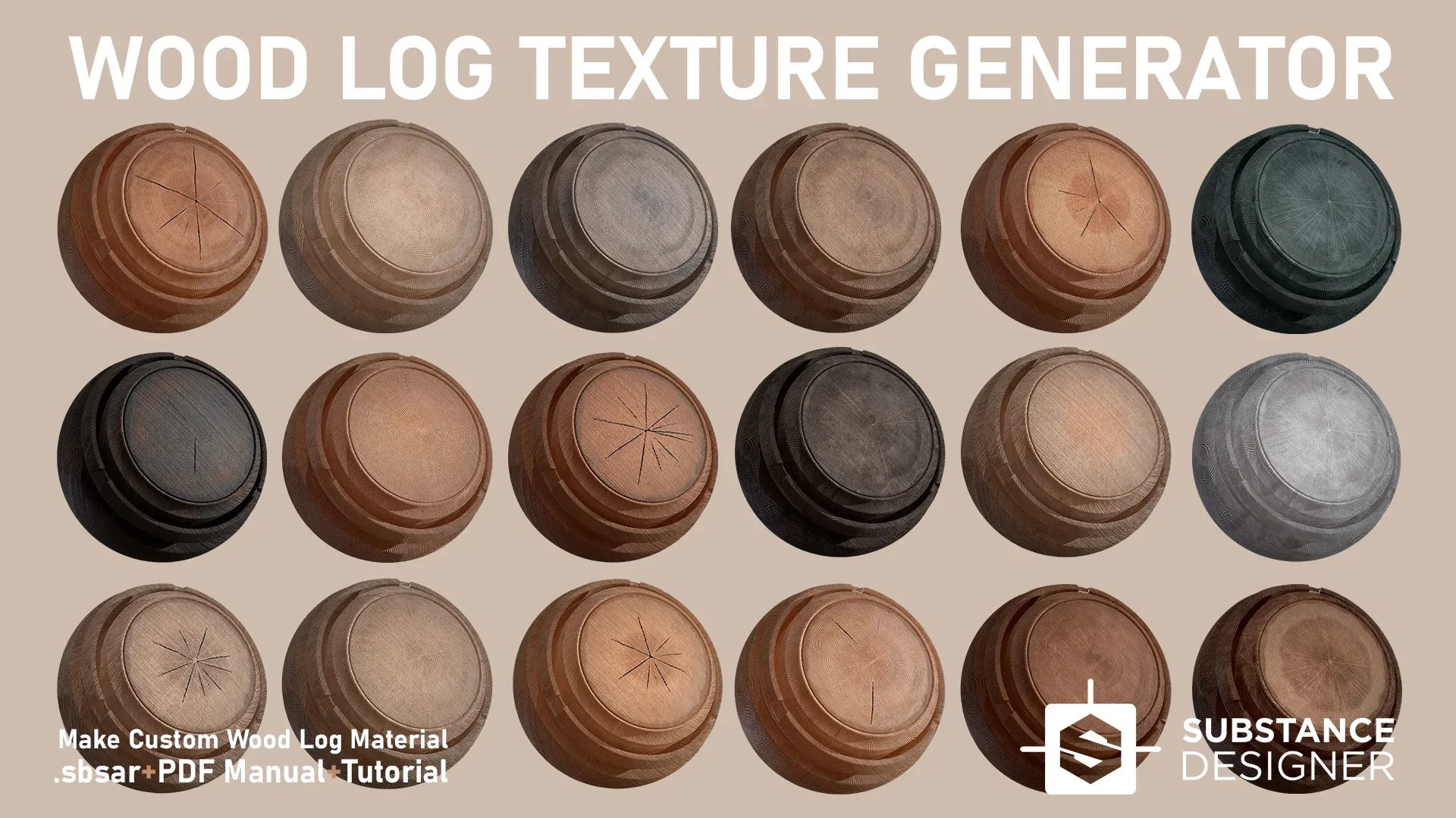 Wood-Log-PBR-Texture Generator