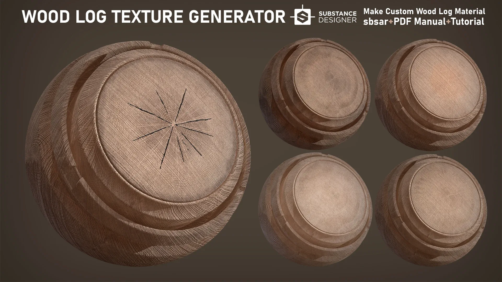 Wood-Log-PBR-Texture Generator