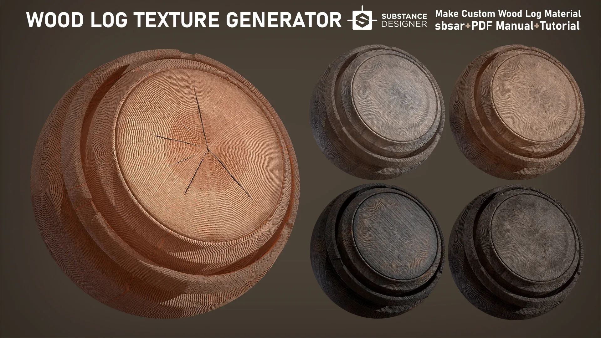 Wood-Log-PBR-Texture Generator