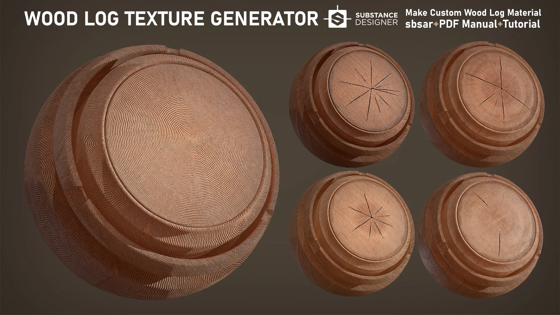 Wood-Log-PBR-Texture Generator