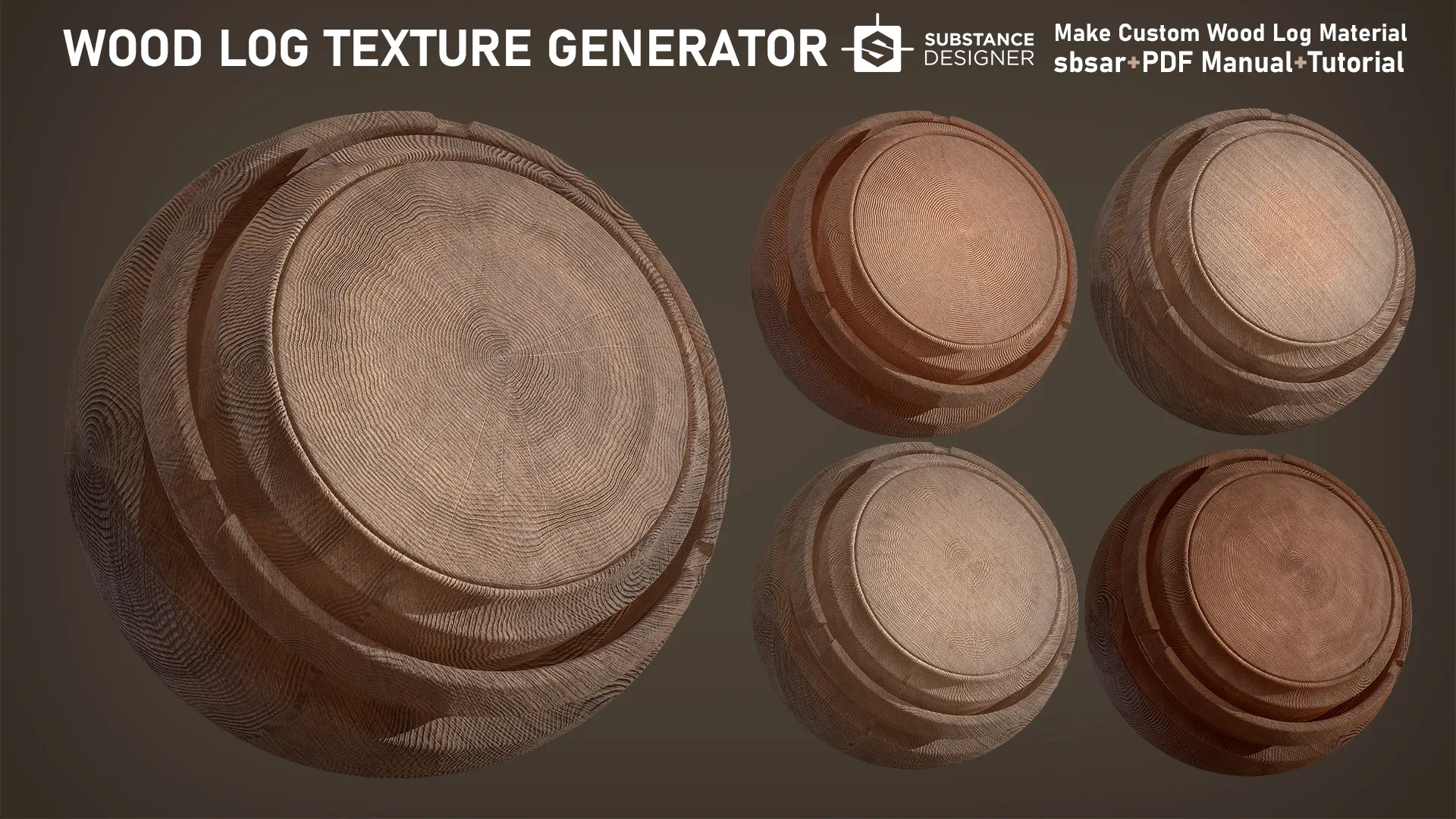 Wood-Log-PBR-Texture Generator