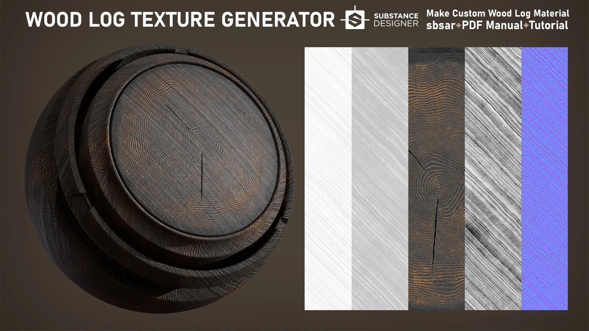 Wood-Log-PBR-Texture Generator