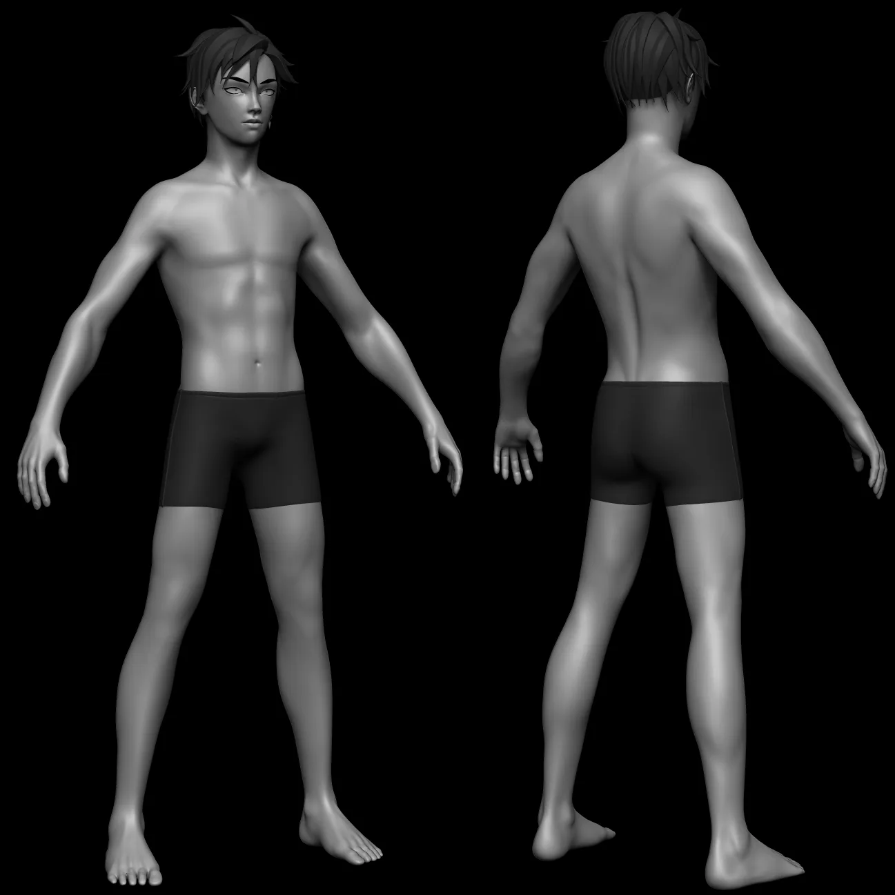 Anime Male Basemesh