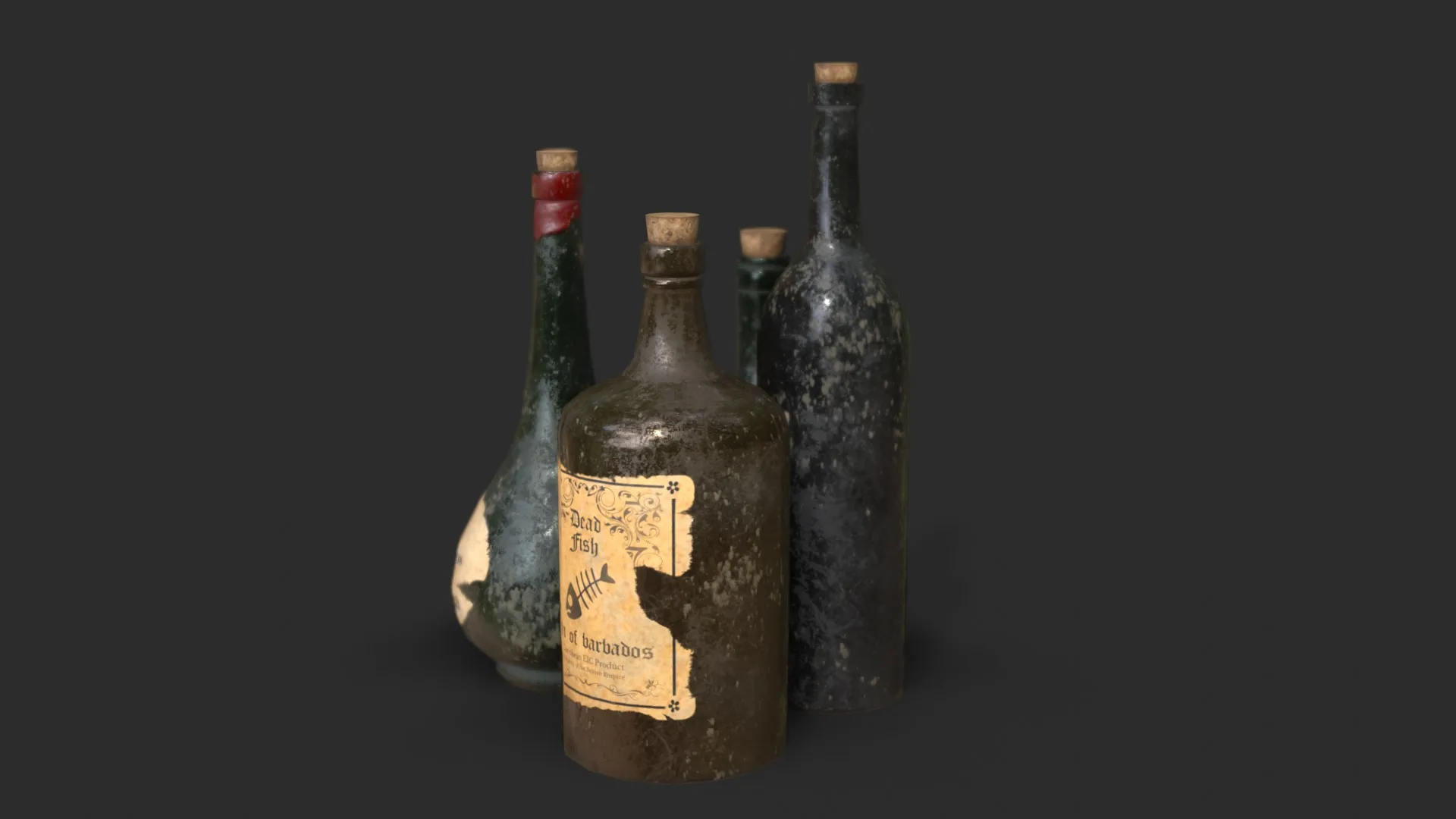 Old Rum Bottles