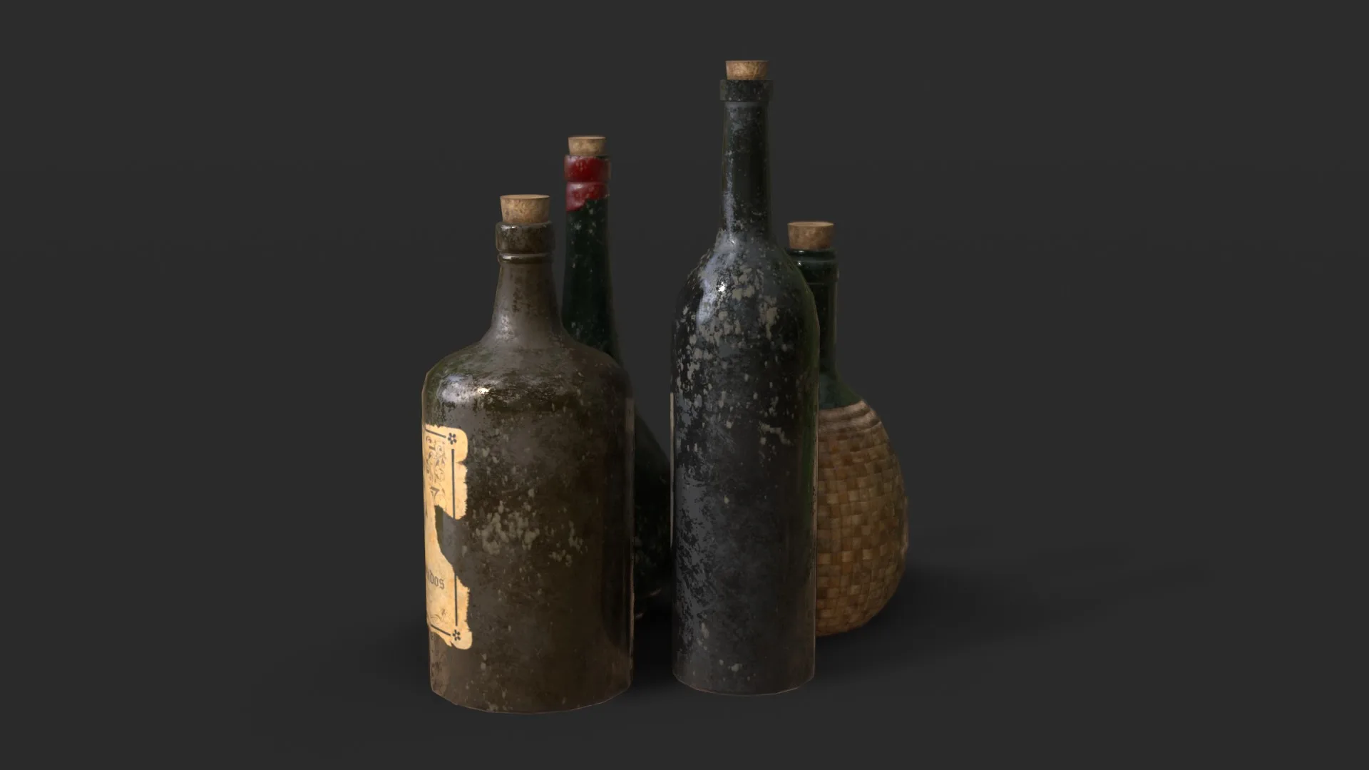 Old Rum Bottles