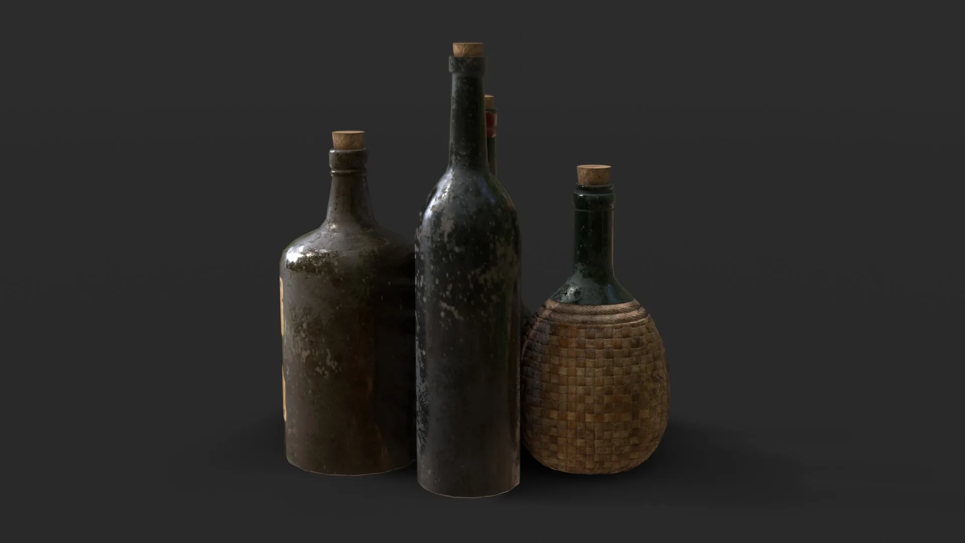 Old Rum Bottles