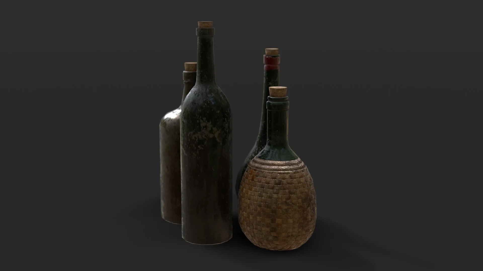 Old Rum Bottles