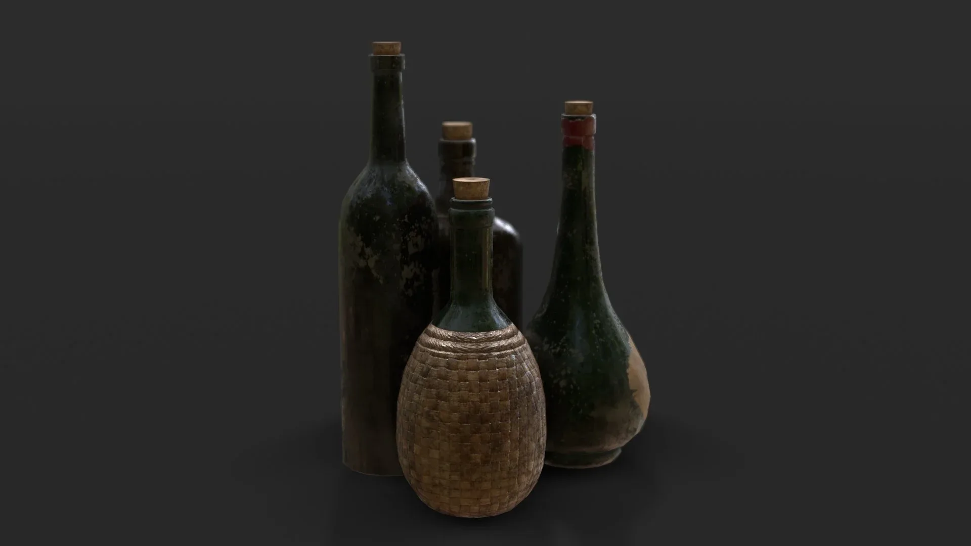 Old Rum Bottles