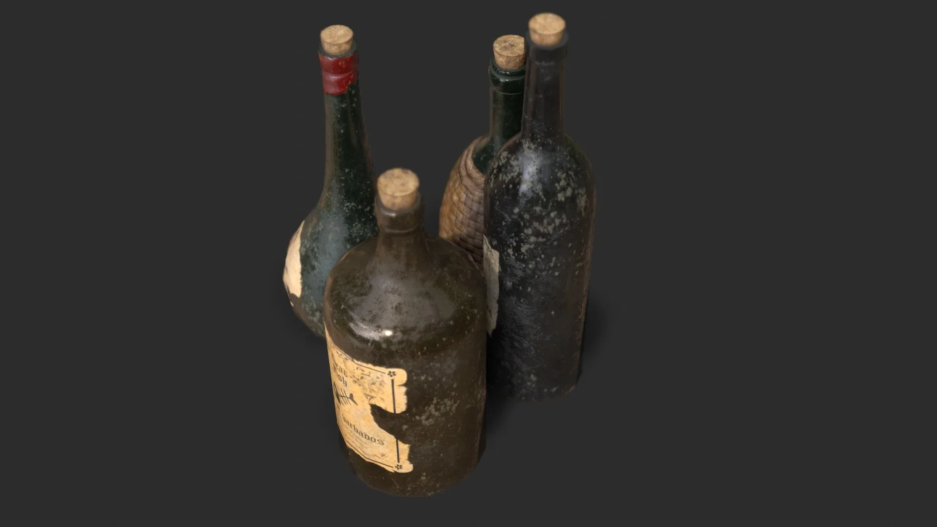 Old Rum Bottles