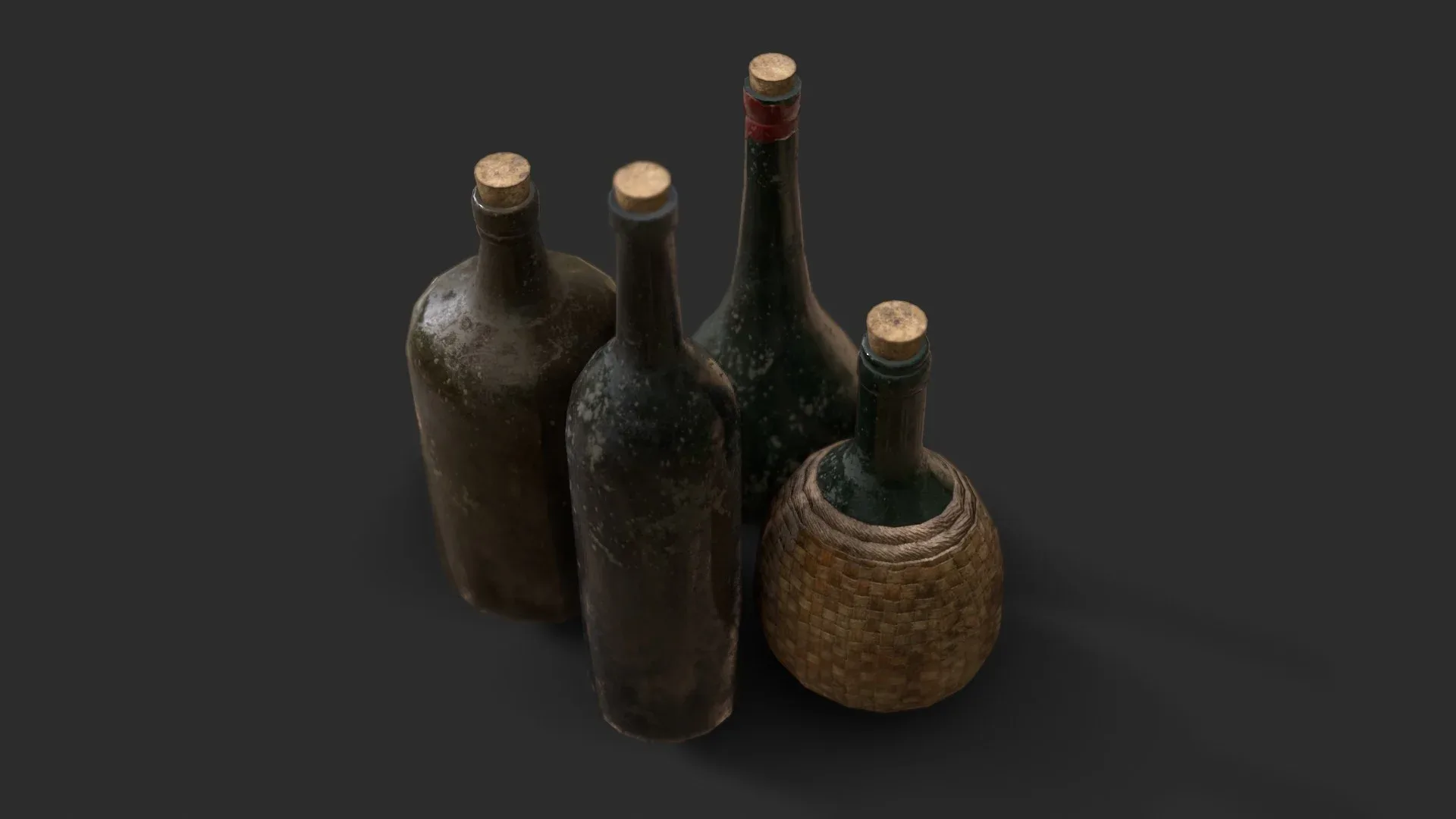 Old Rum Bottles