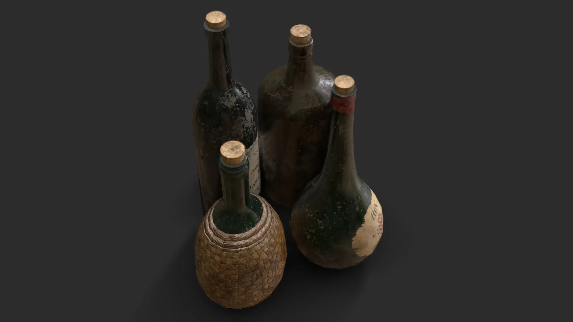 Old Rum Bottles