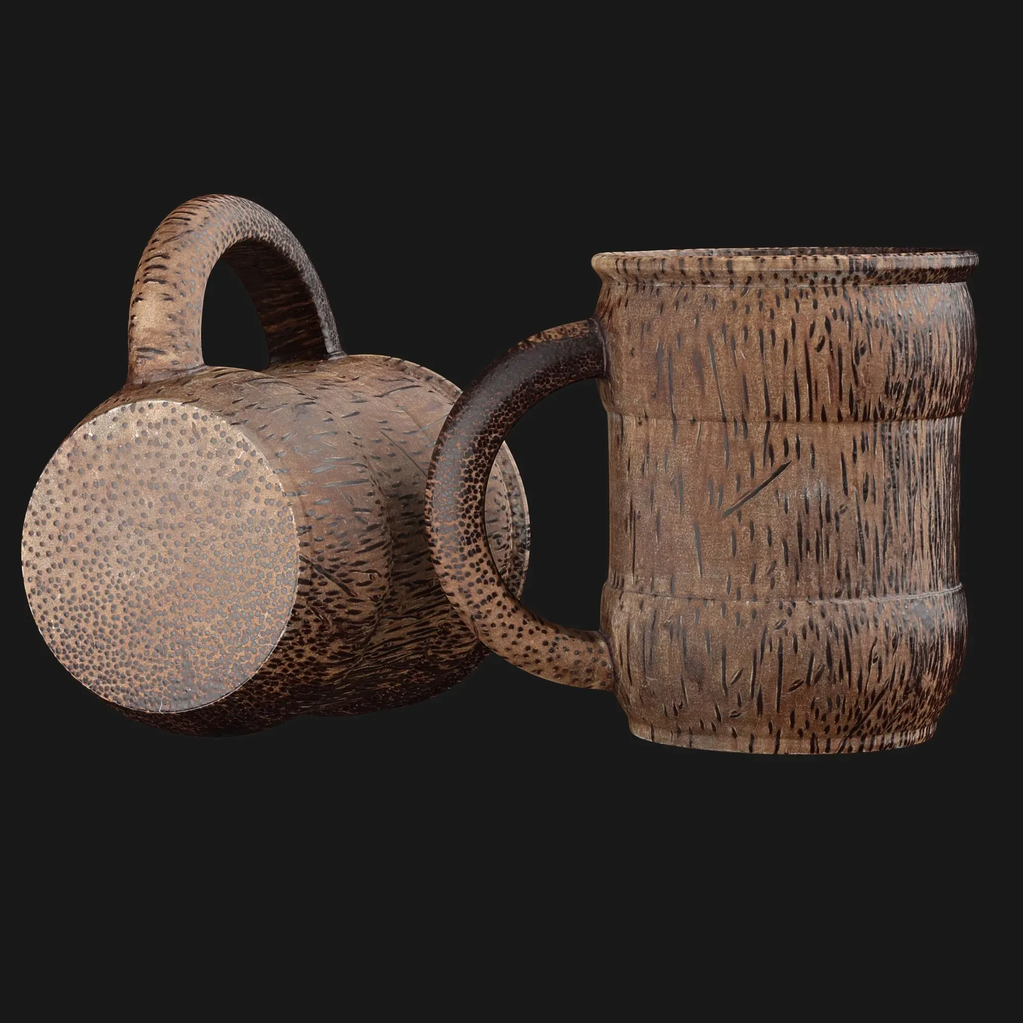 Wood Cup Photorealistic 3D Model