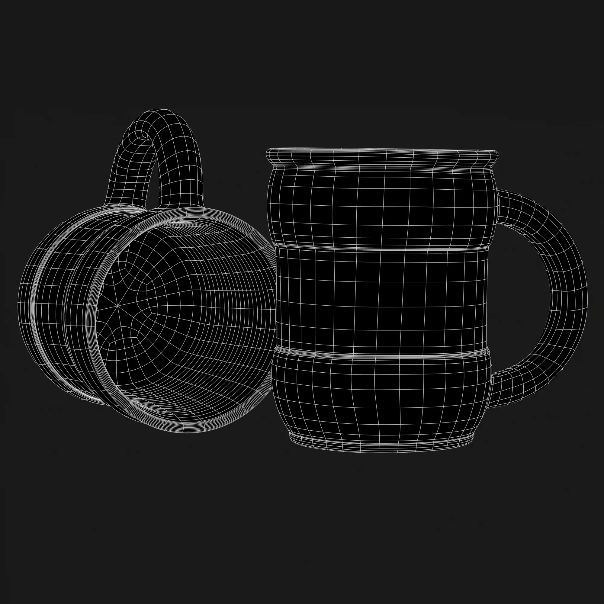 Wood Cup Photorealistic 3D Model