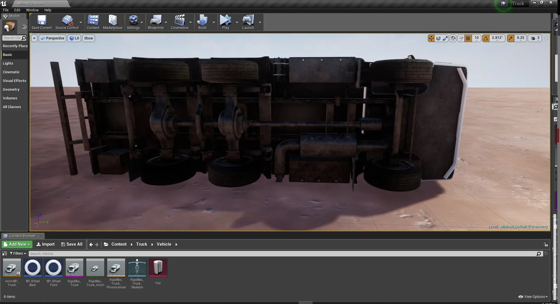 UE4 Rigged Truck Vehicle