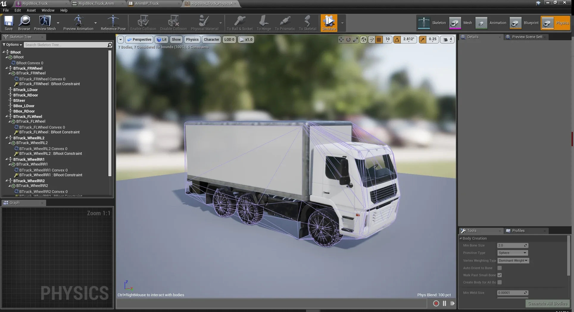 UE4 Rigged Truck Vehicle