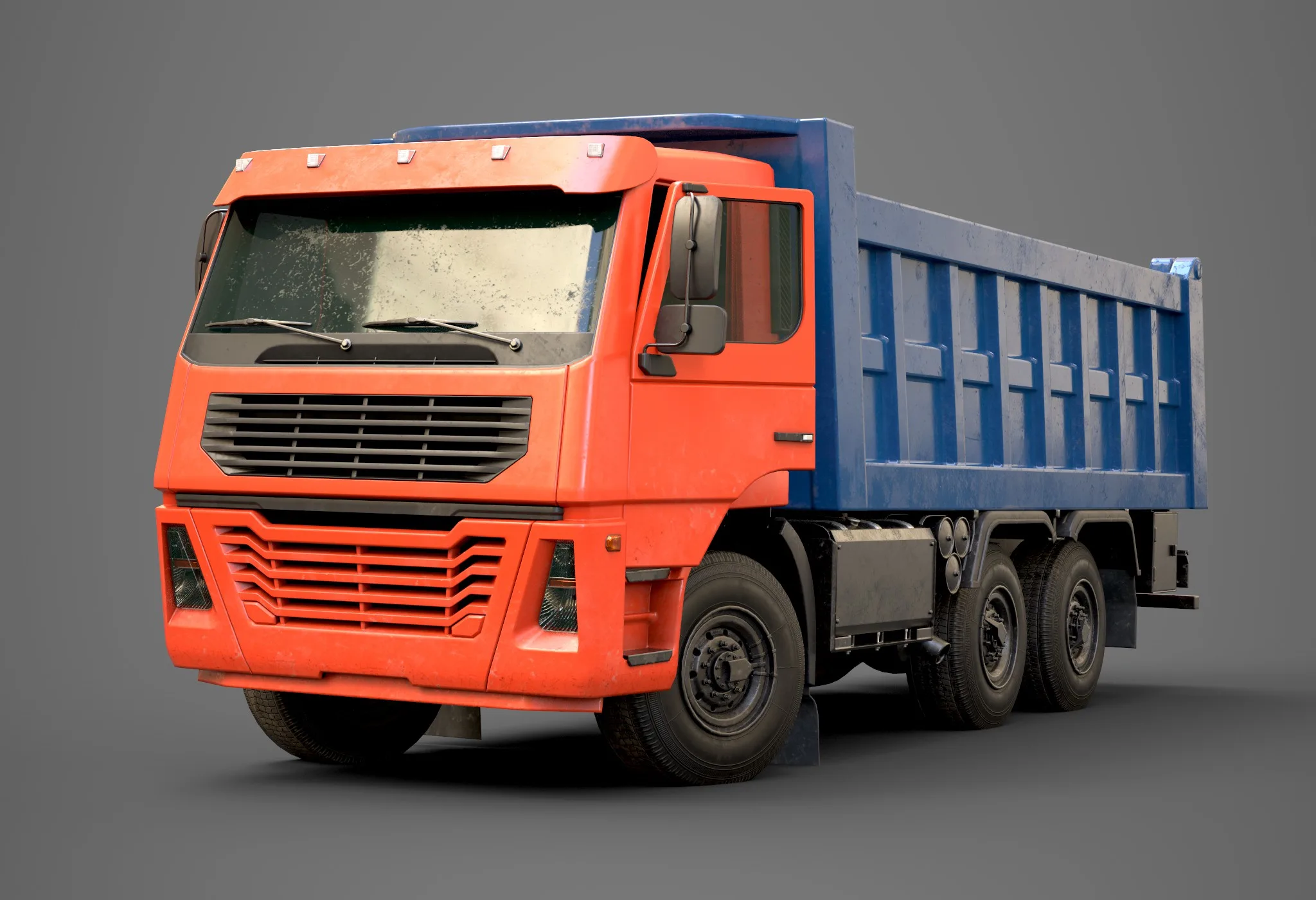 Lowpoly Dump Truck Vehicle