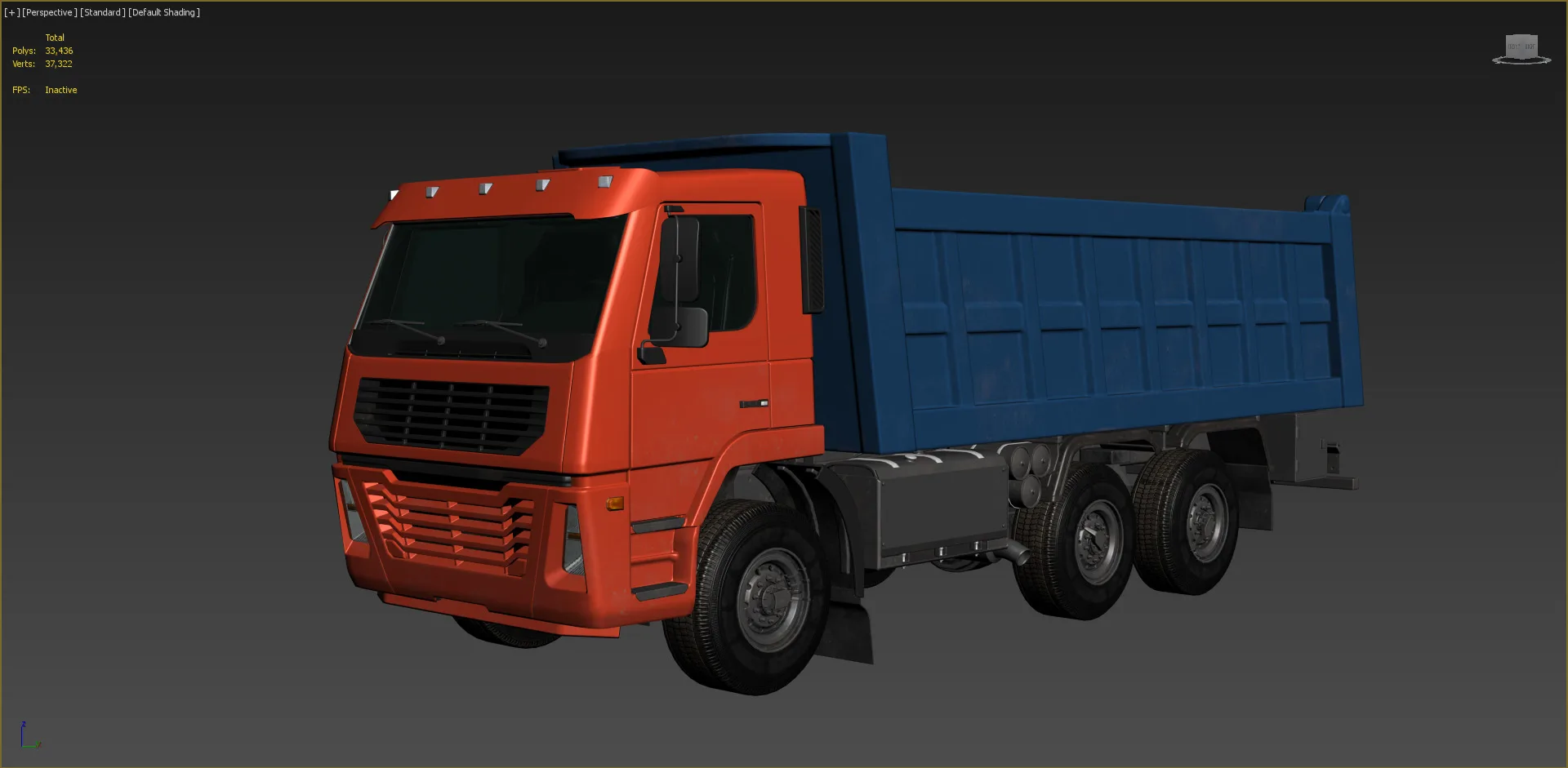 Lowpoly Dump Truck Vehicle