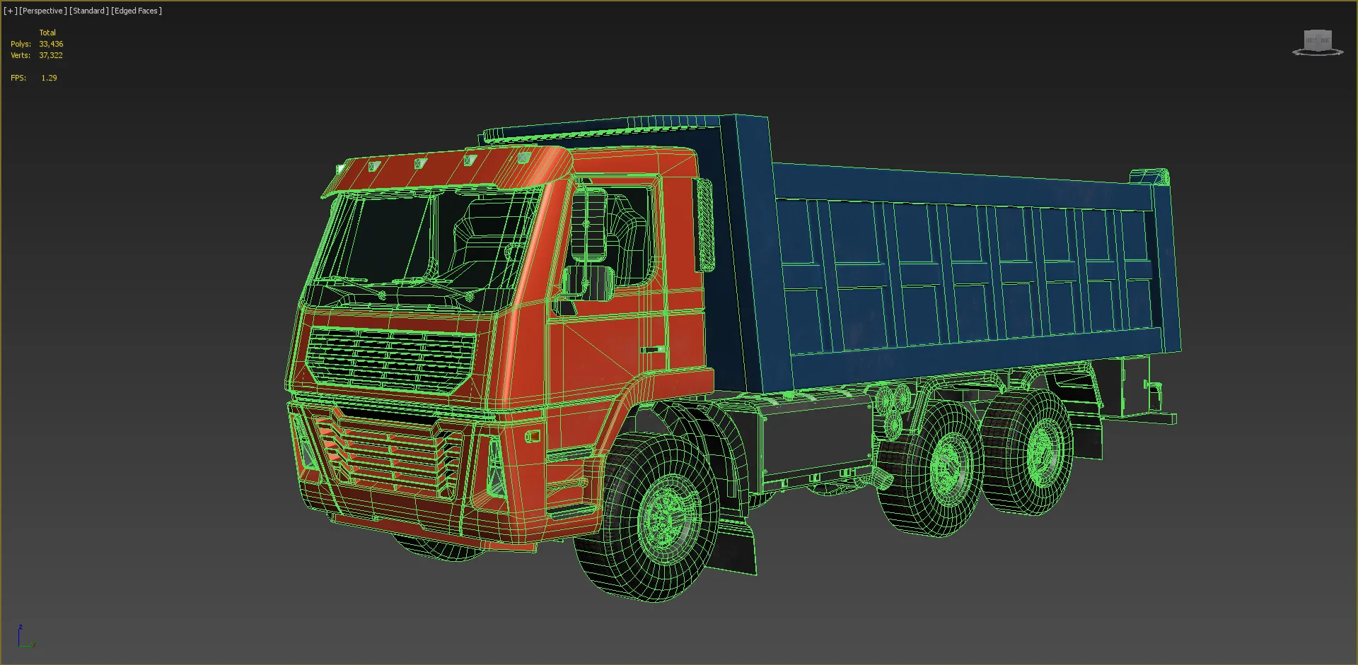 Lowpoly Dump Truck Vehicle