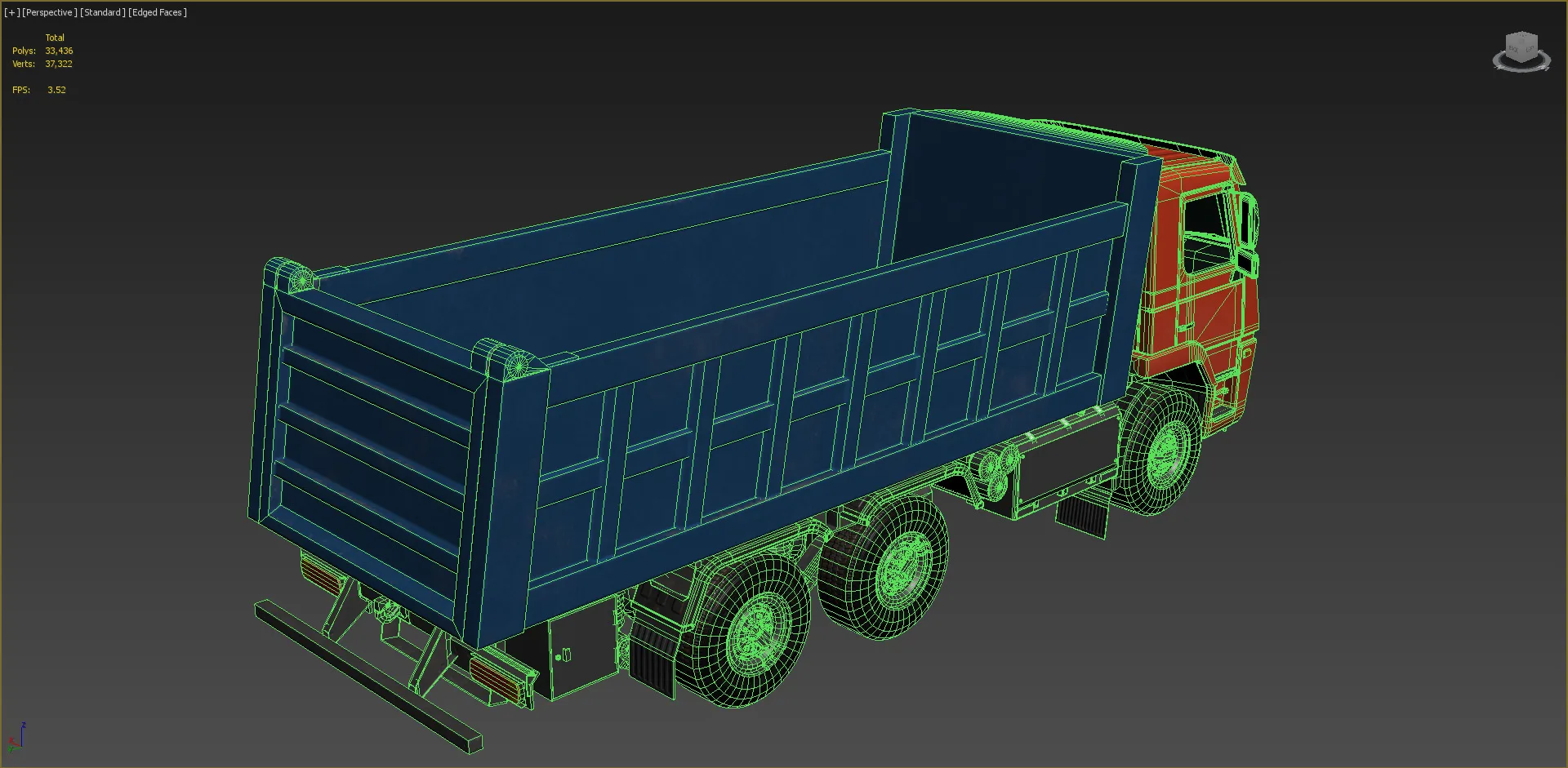 Lowpoly Dump Truck Vehicle