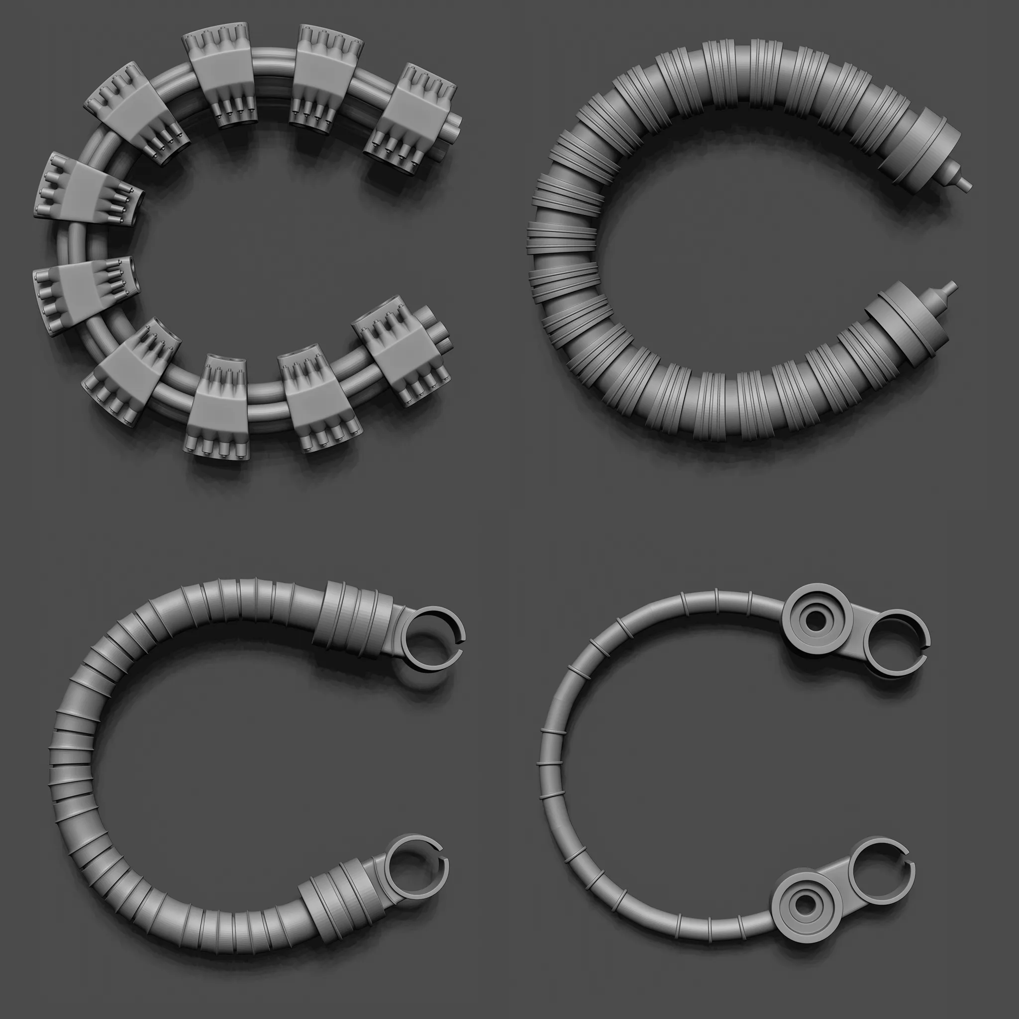 100 Sci-Fi IMM Curve Brushe's VOL 2 ( Hoses And Tubes And Cables And Chains )