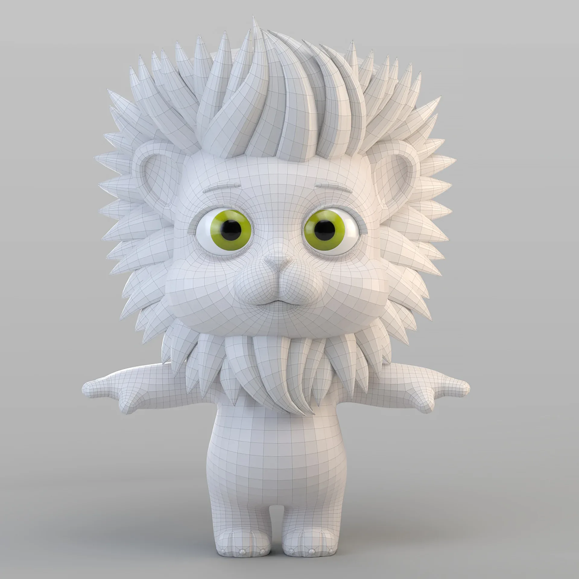 Cartoon Biped Lion