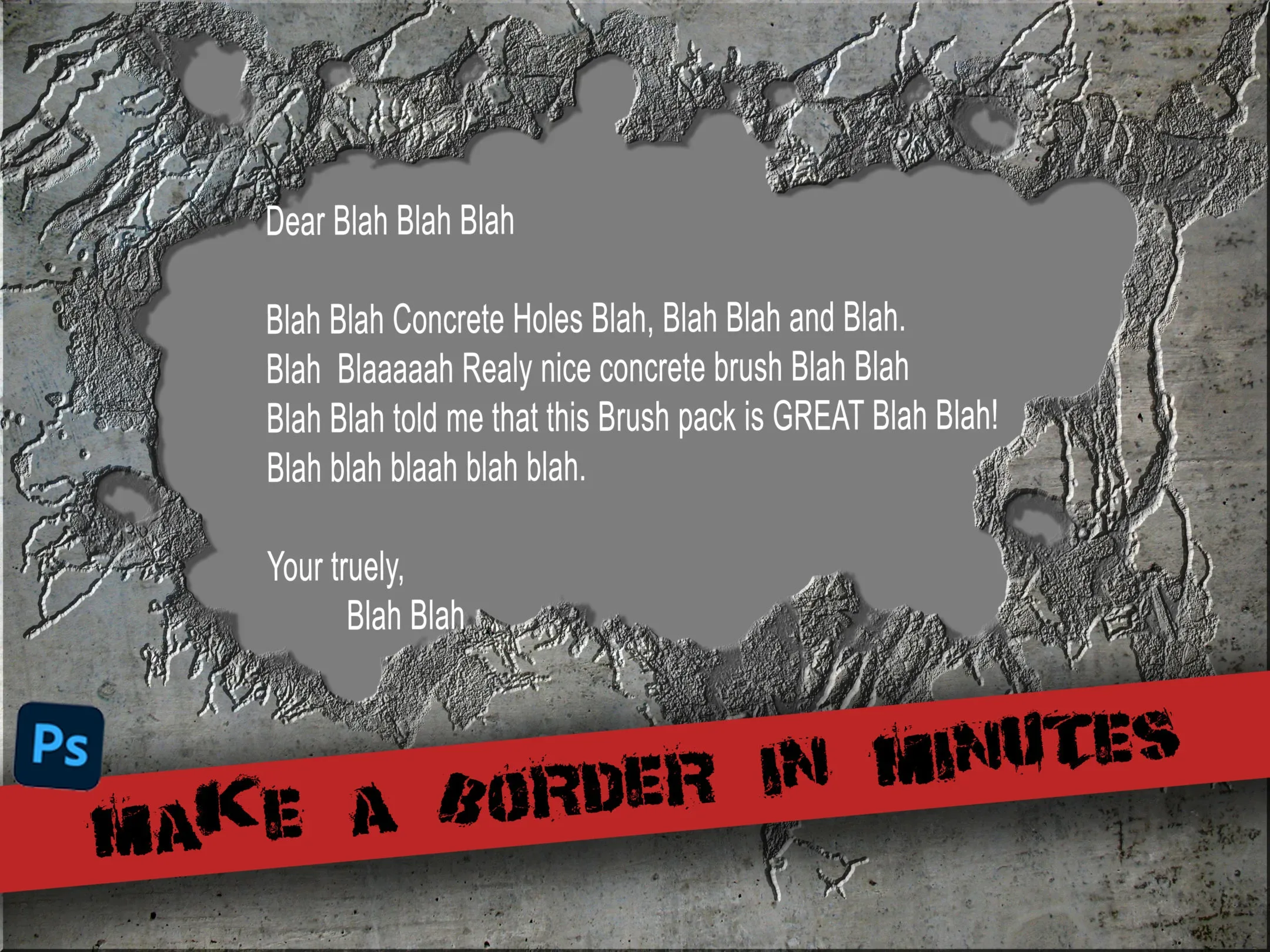 Concrete Bullet Damage Brush Pack