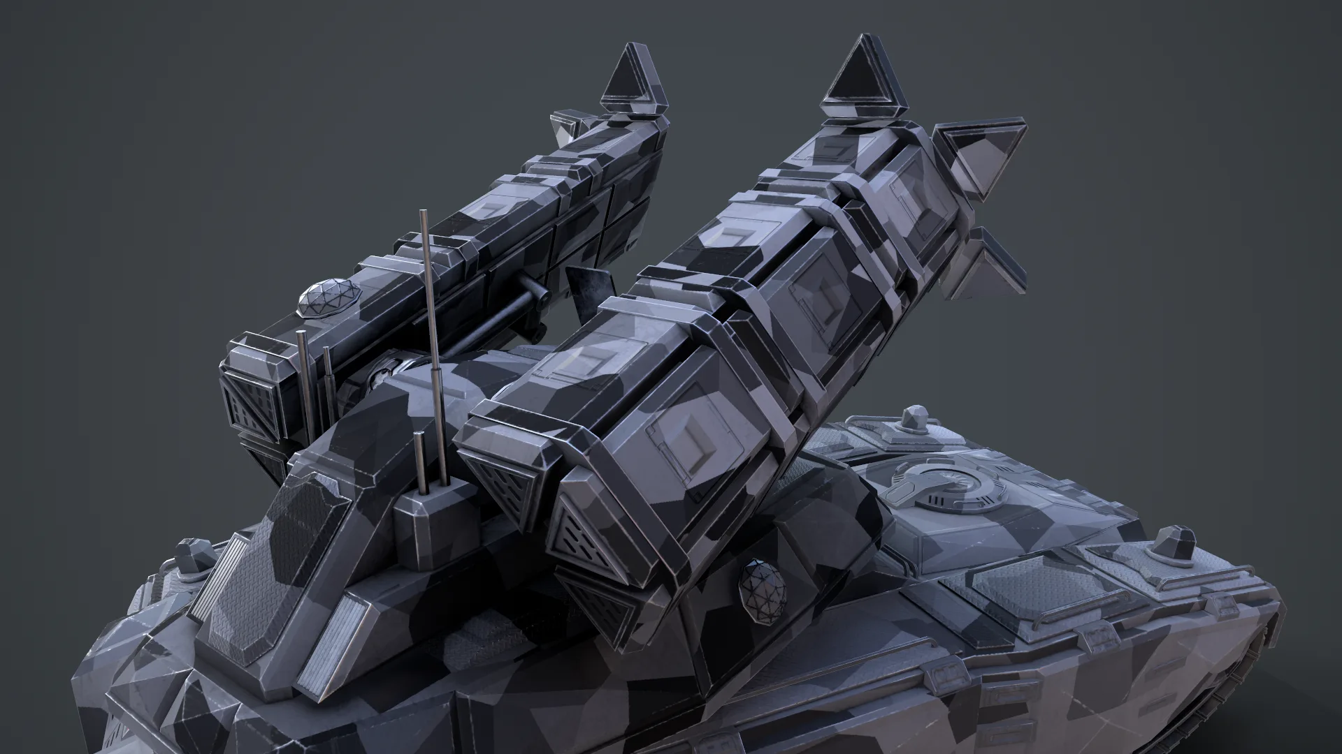 Sci-Fi Missile Launcher Tank