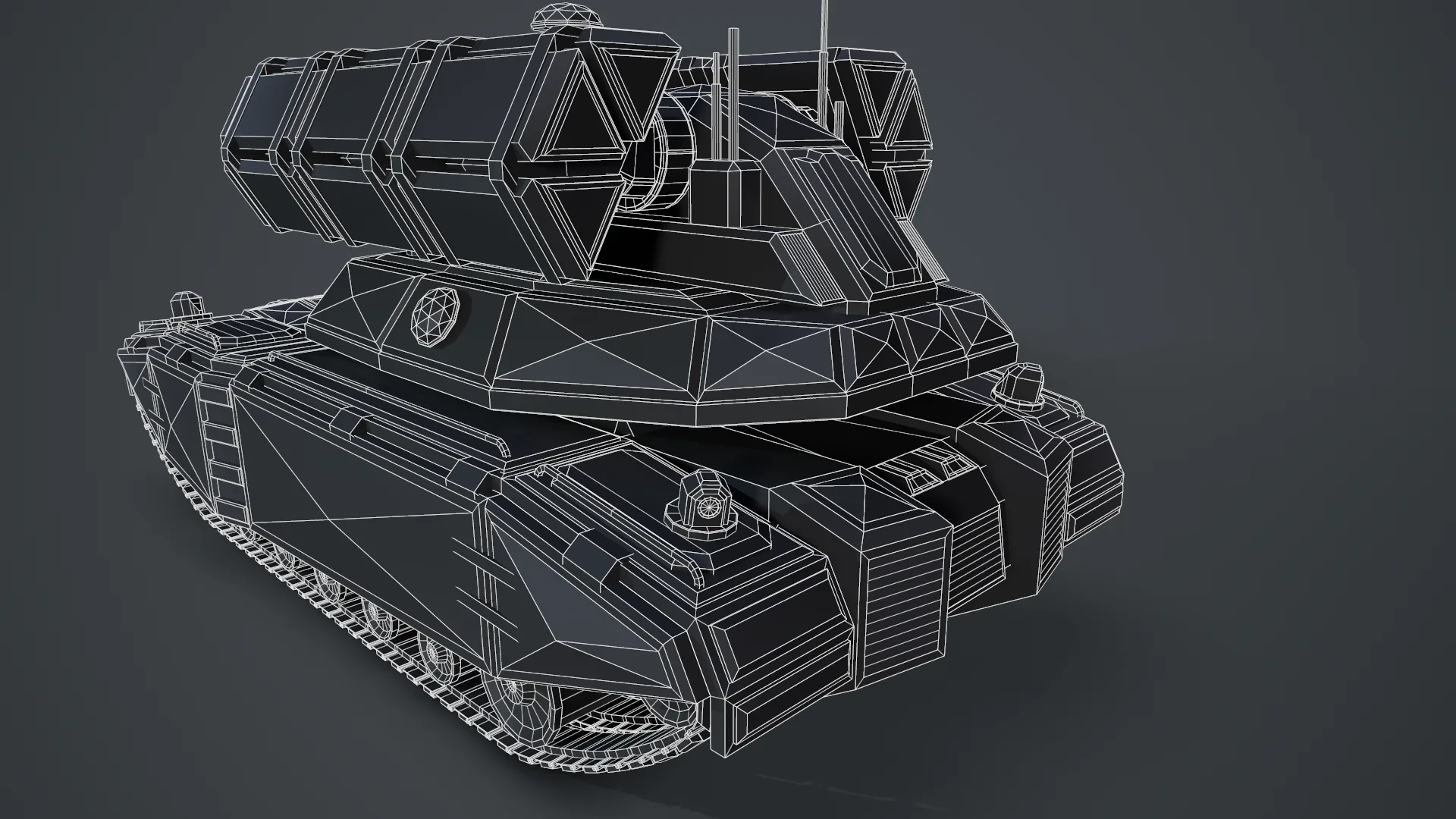 Sci-Fi Missile Launcher Tank