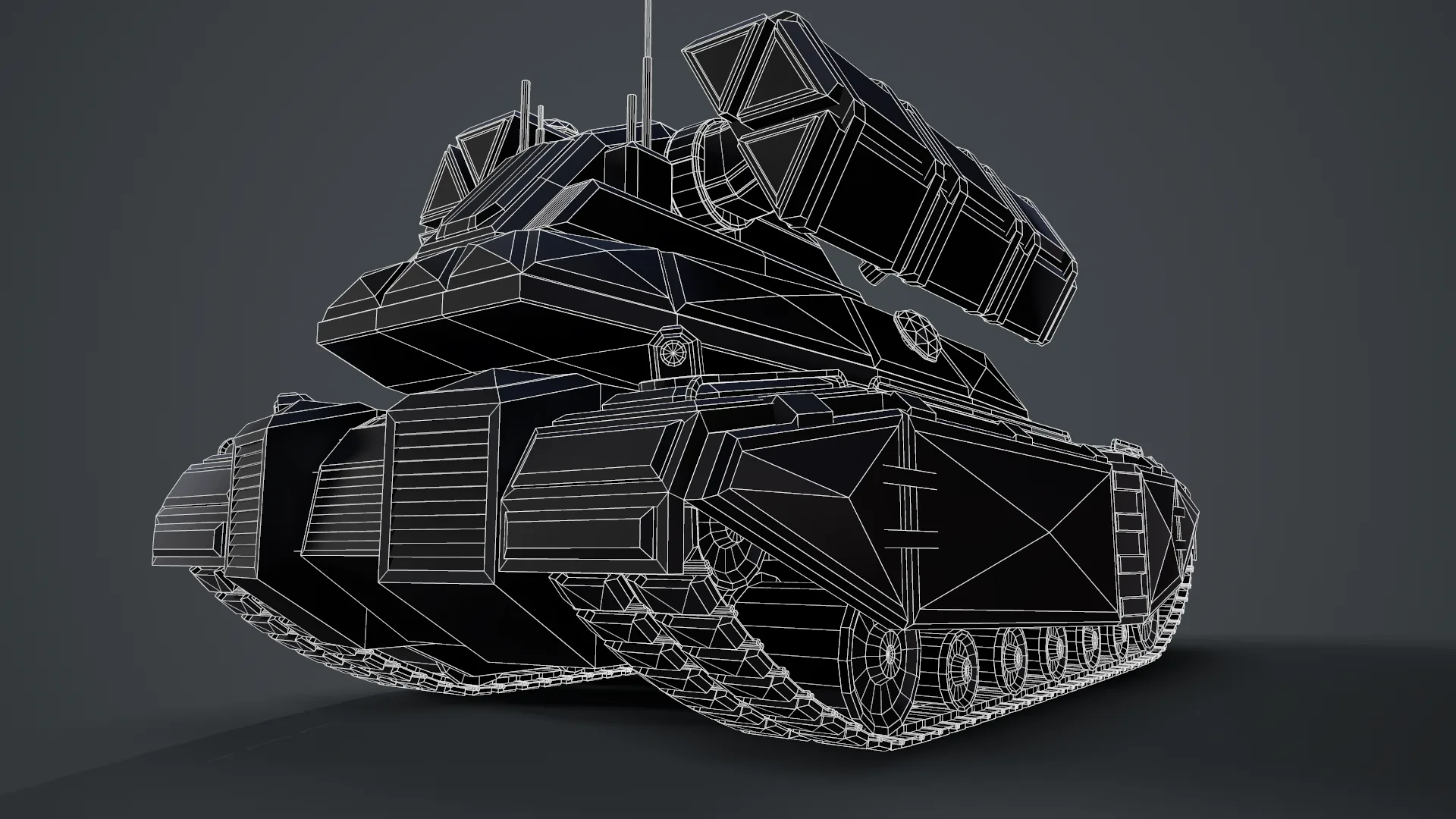 Sci-Fi Missile Launcher Tank