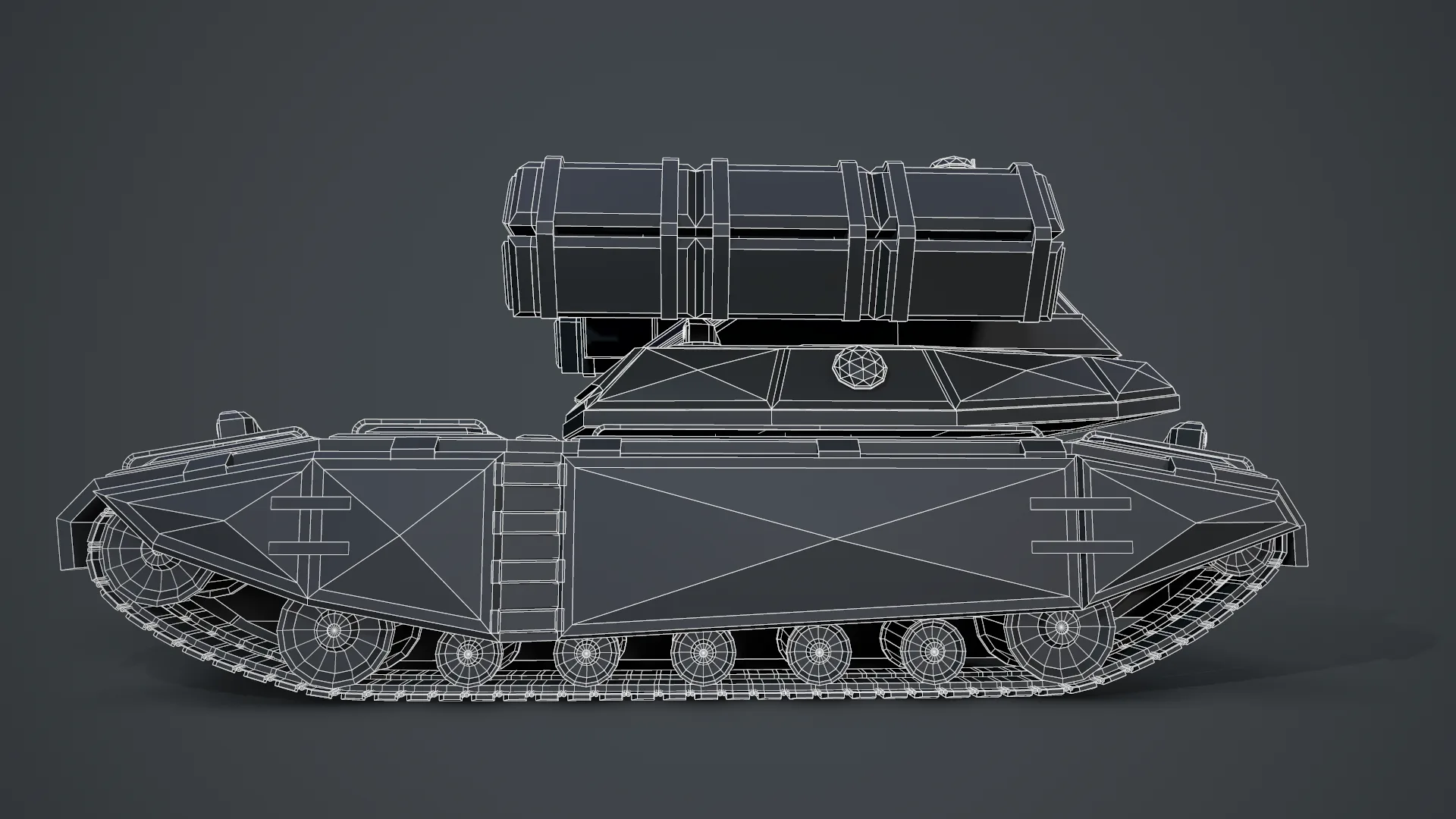 Sci-Fi Missile Launcher Tank