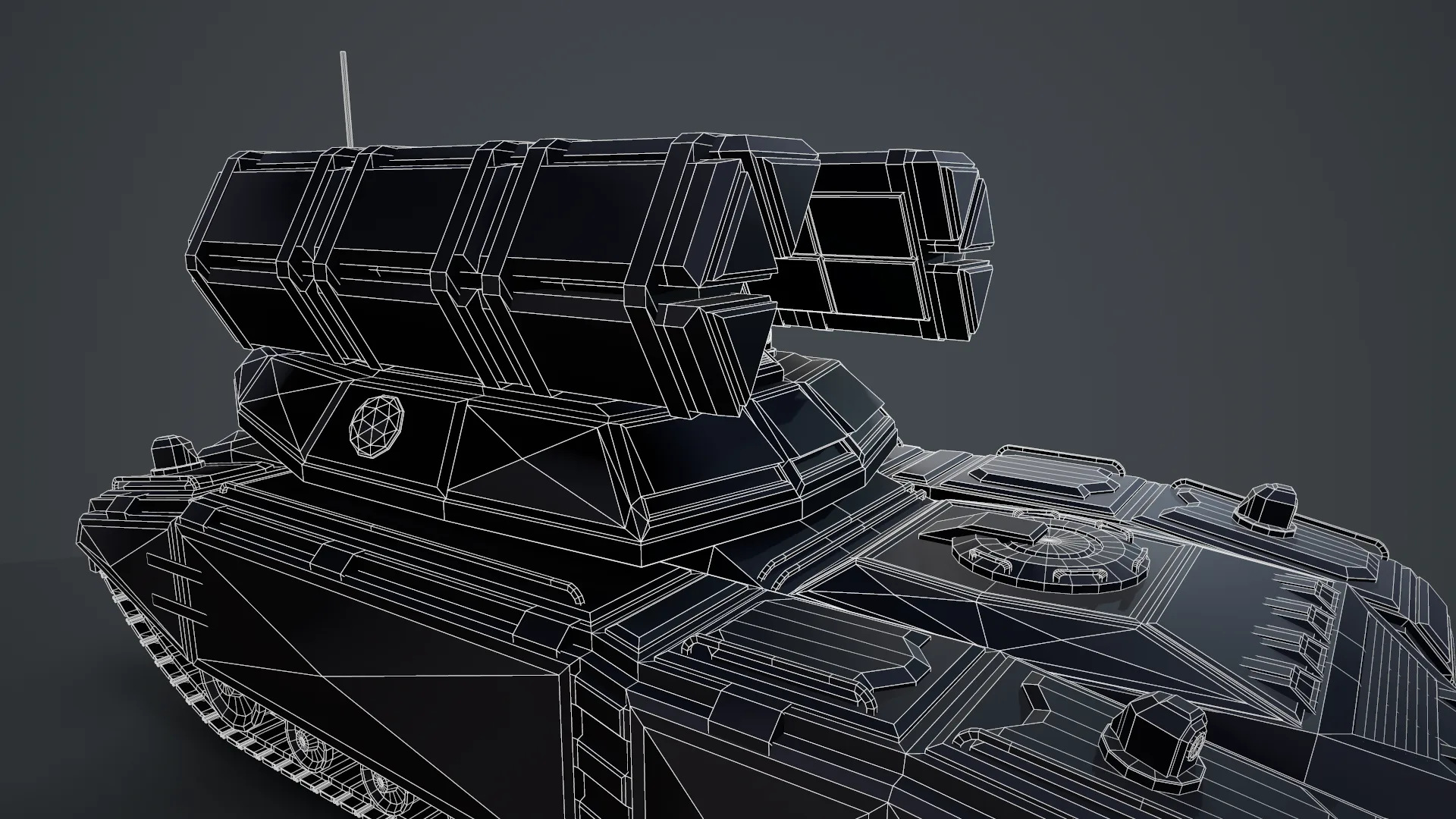 Sci-Fi Missile Launcher Tank