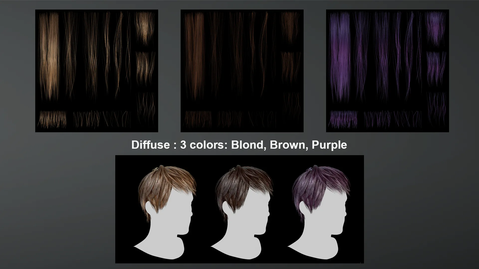 Hair Textures for Short or Medium Hairstyles 4K