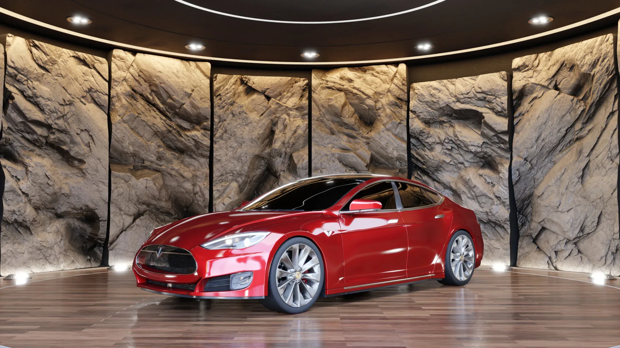 Tesla Model S - Rock Wall Location