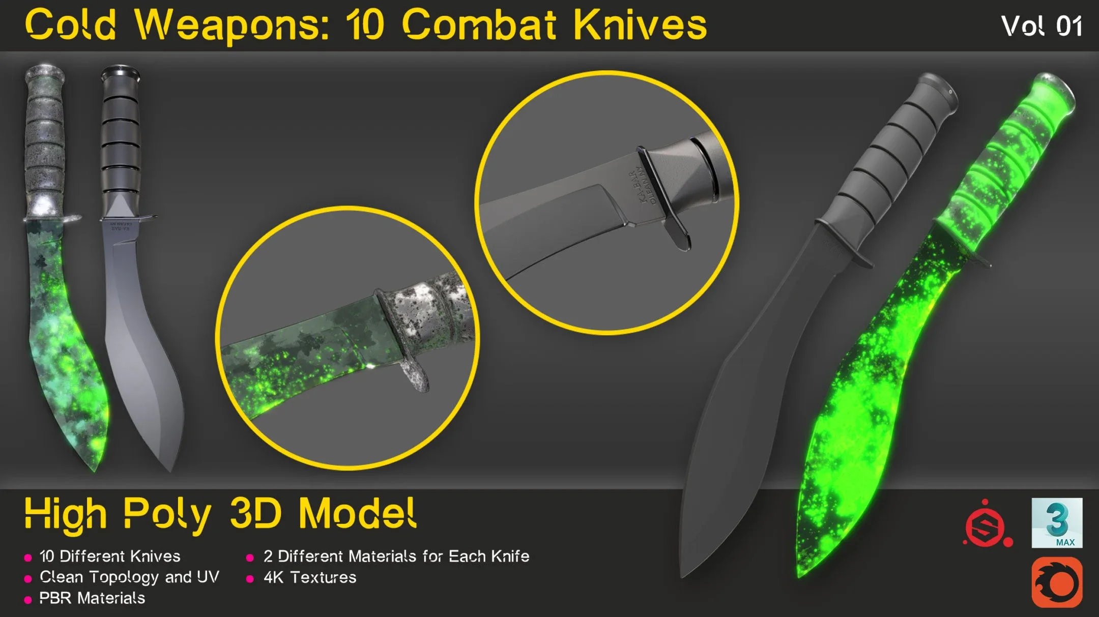 Cold Weapons: 10 Combat Knives (Vol 01)