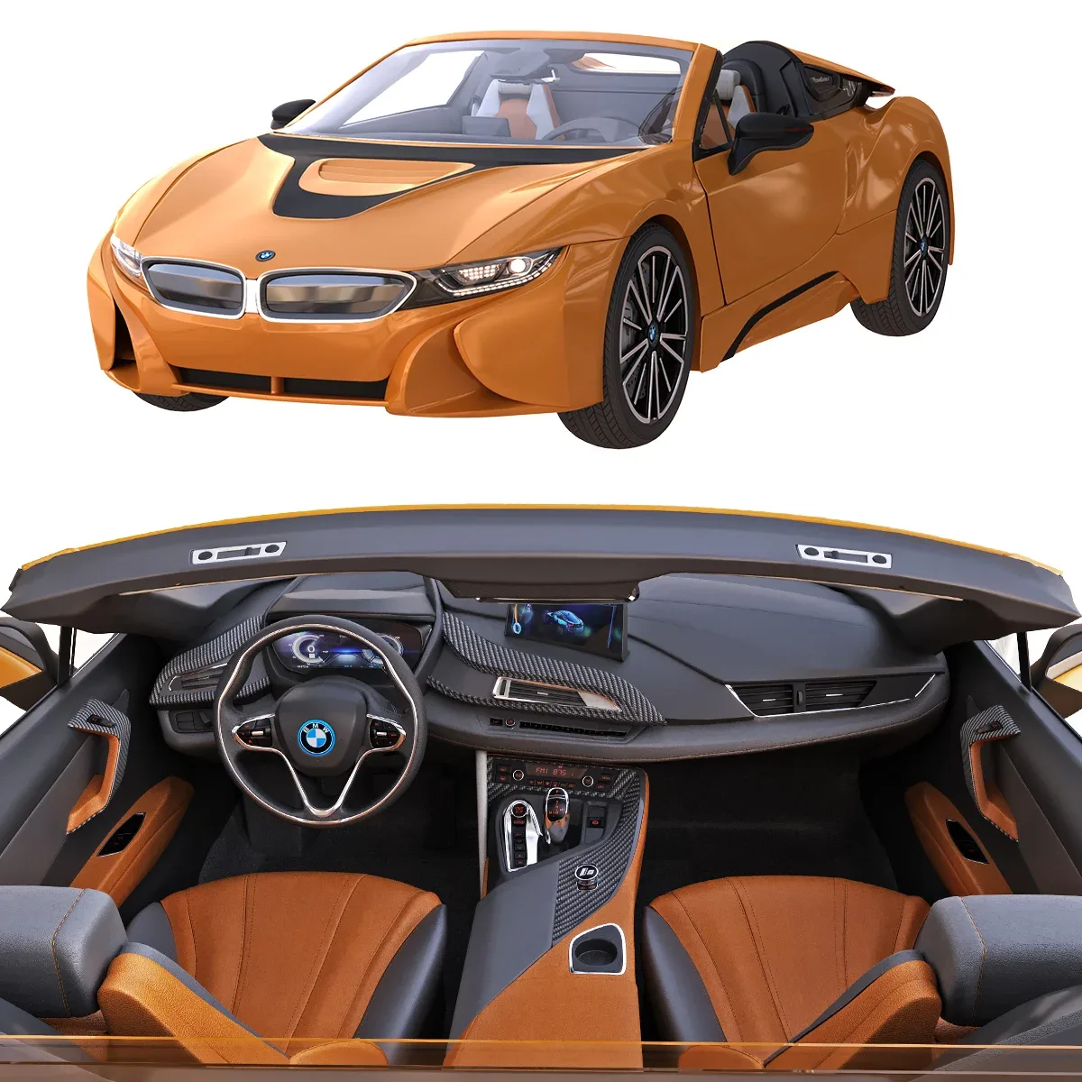 BMW i8 Roadster Orange