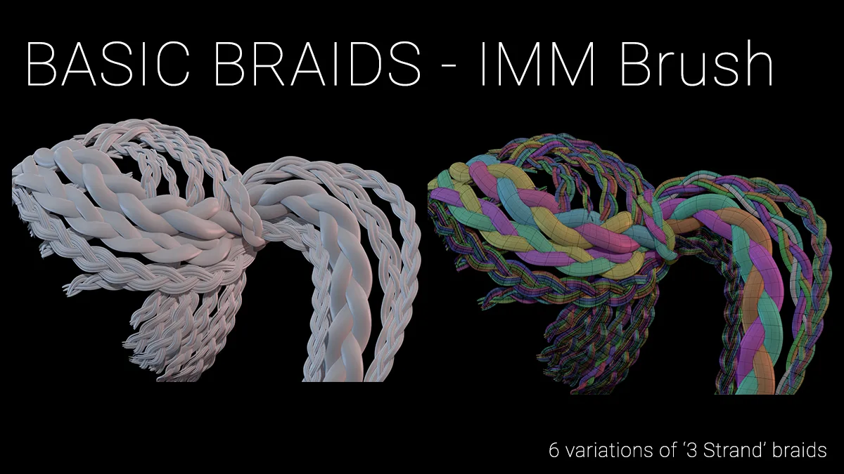 Basic Braid Hair Strands - IMM Brush