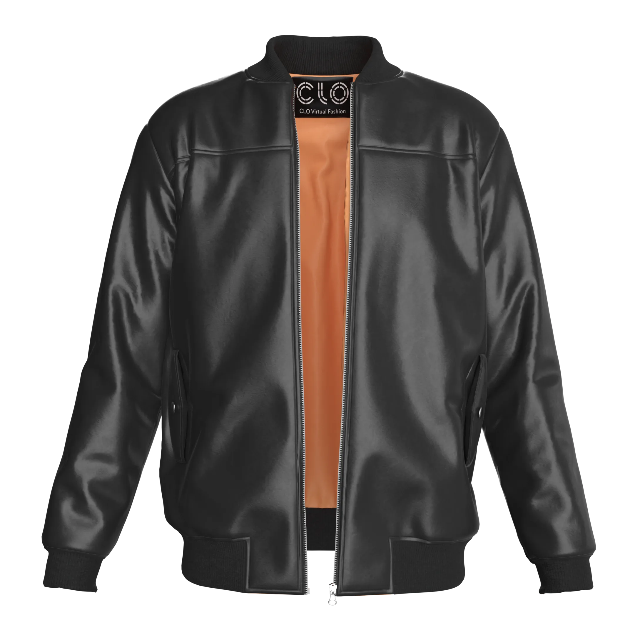 Leather Bomber Jacket, Marvelous Designer, Clo3d