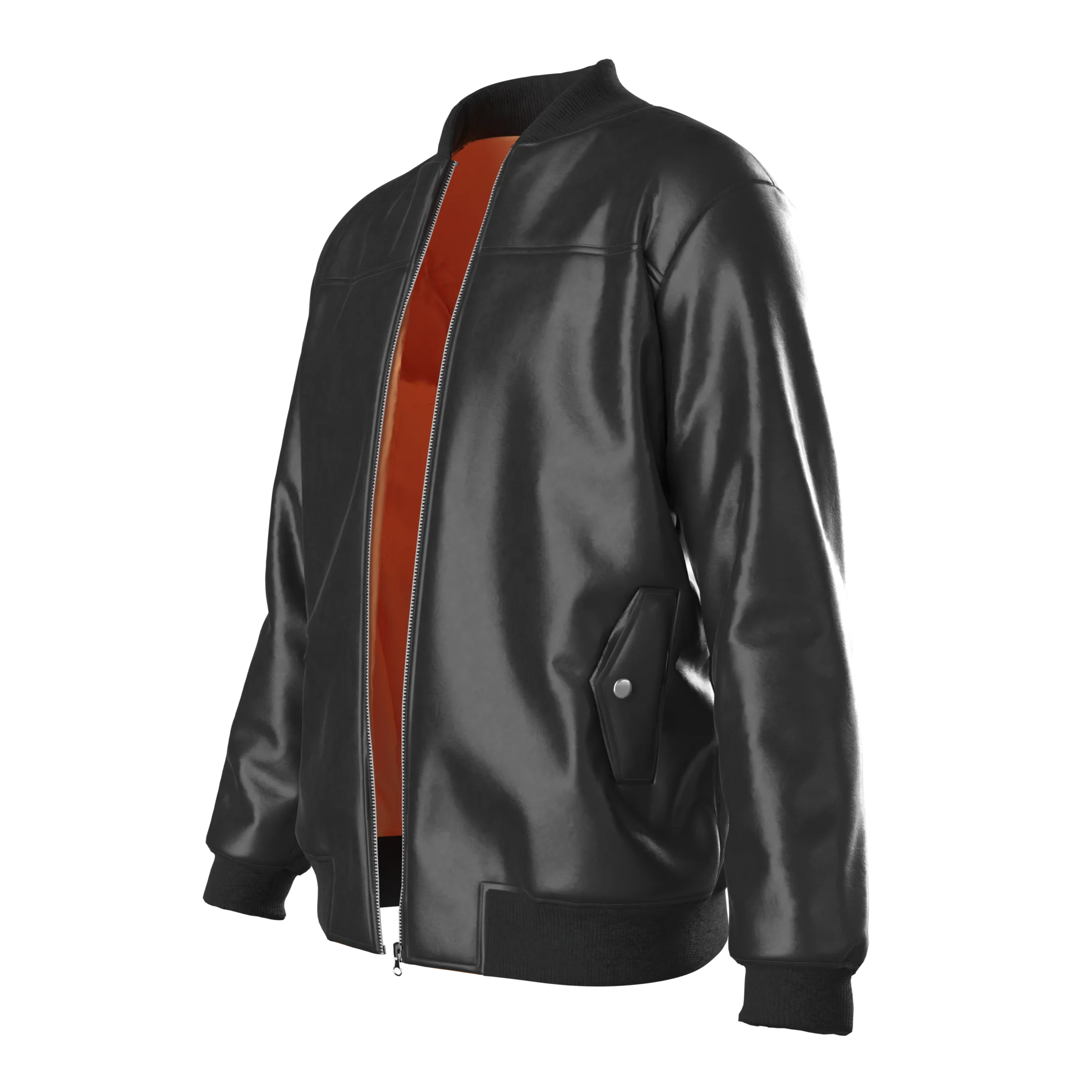 Leather Bomber Jacket, Marvelous Designer, Clo3d