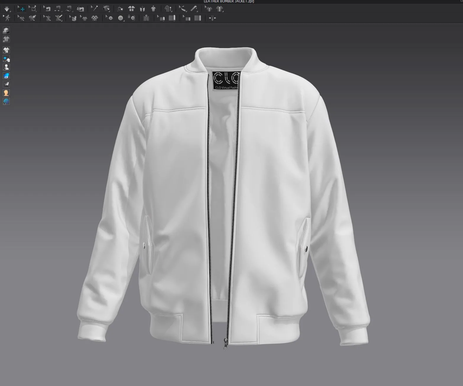 Leather Bomber Jacket, Marvelous Designer, Clo3d