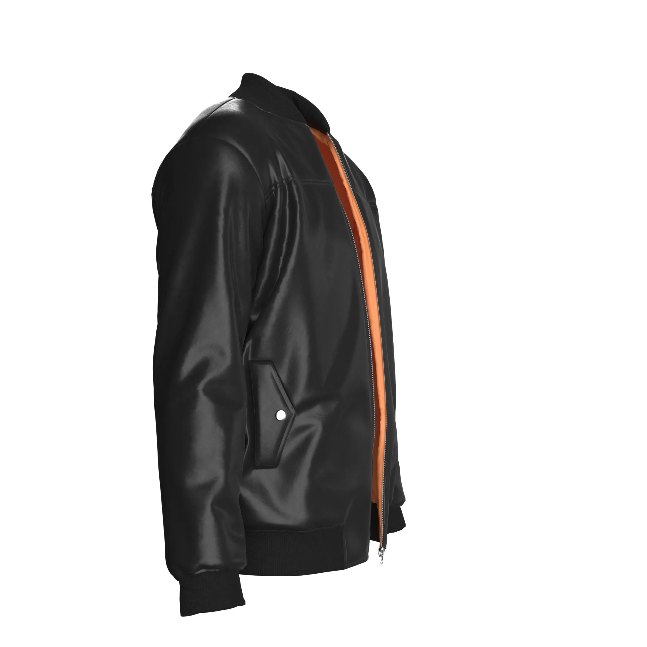 Leather Bomber Jacket, Marvelous Designer, Clo3d