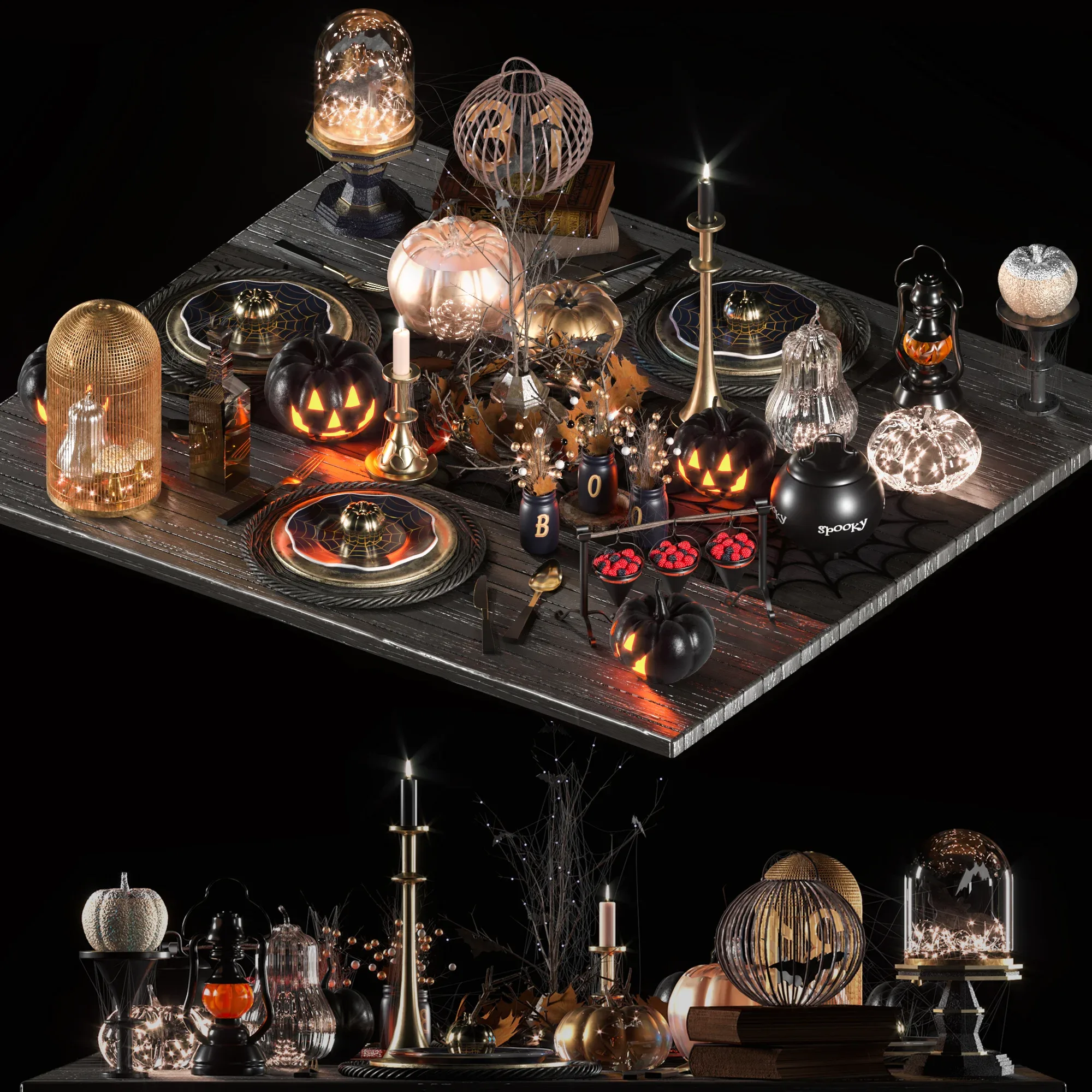 Tableware 002 Halloween Set FlippedNormals