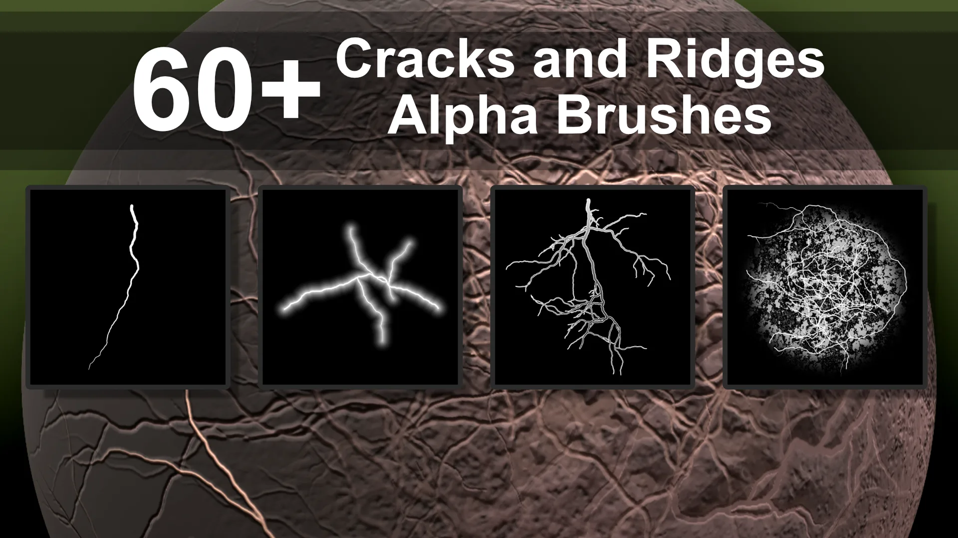 60+ Alpha Brushes - Cracks & Ridges