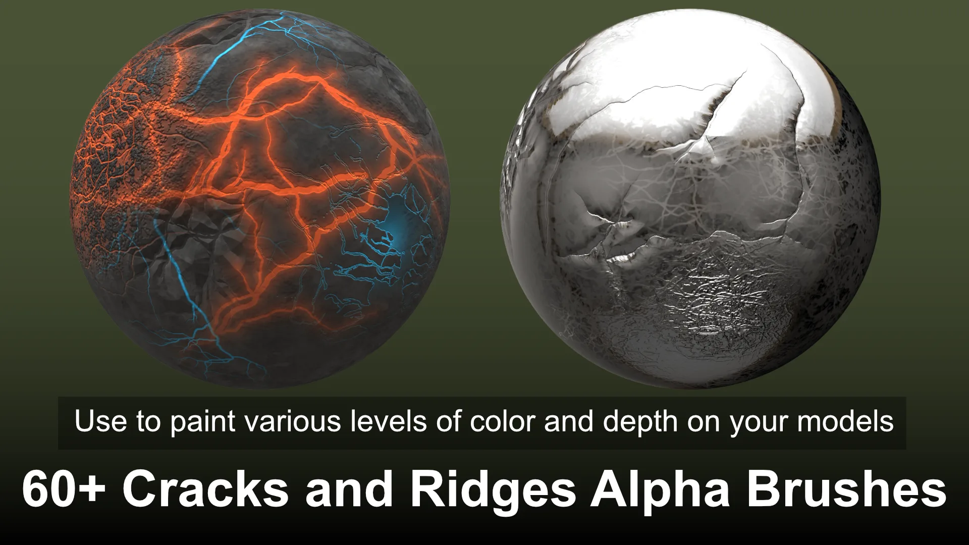 60+ Alpha Brushes - Cracks & Ridges