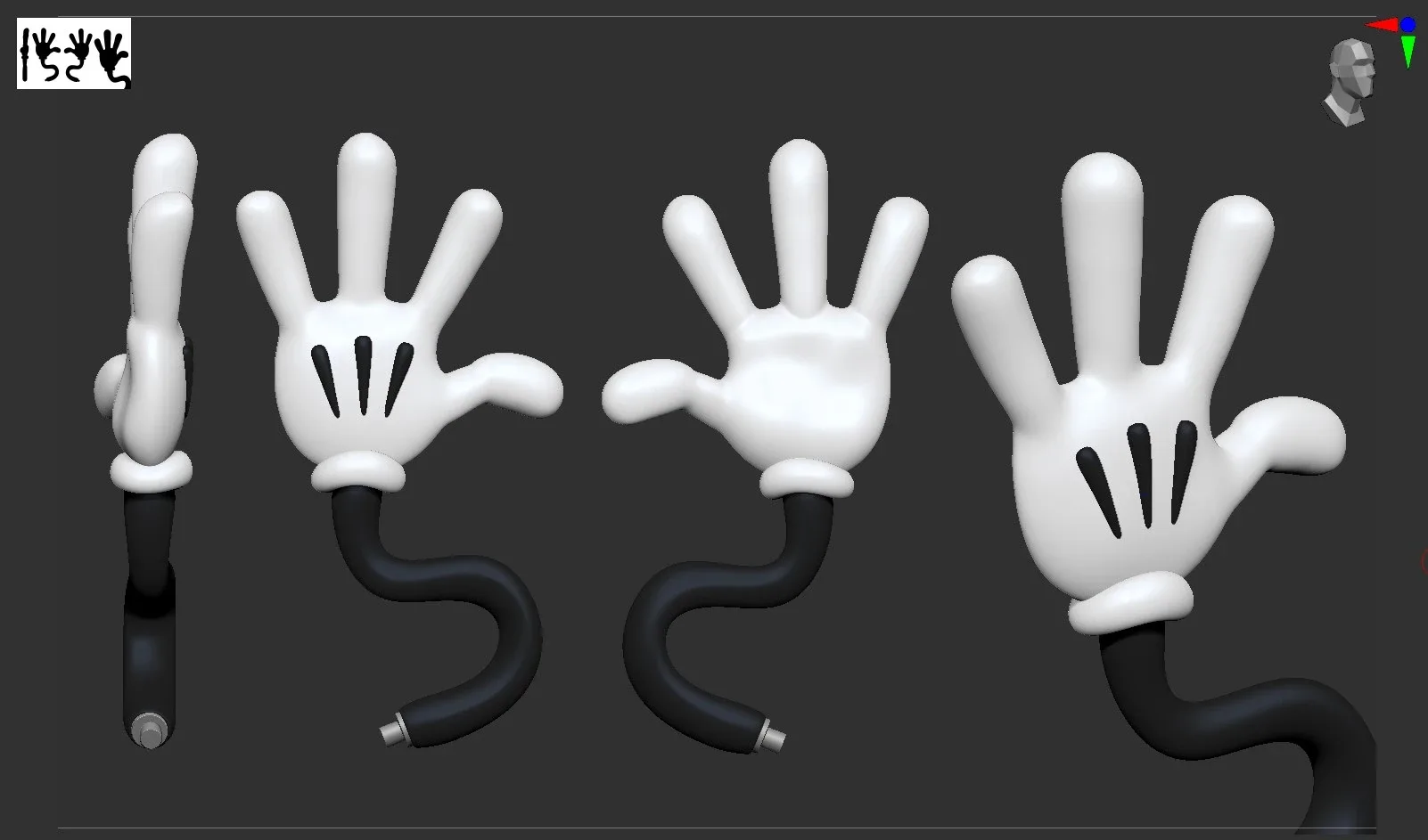 Sculpting Mickey Hands in ZBrush