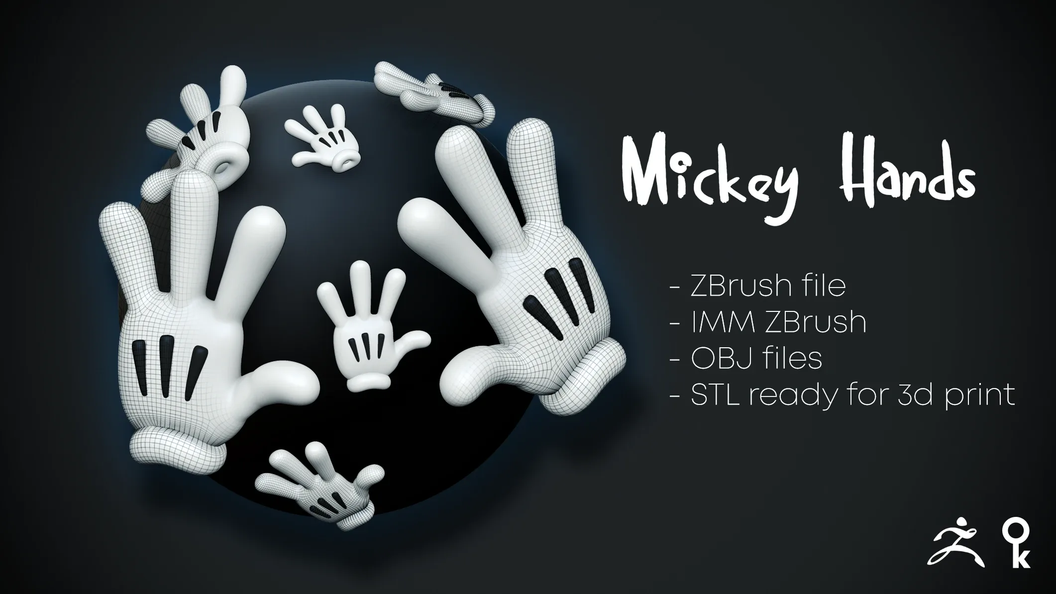 Sculpting Mickey Hands in ZBrush