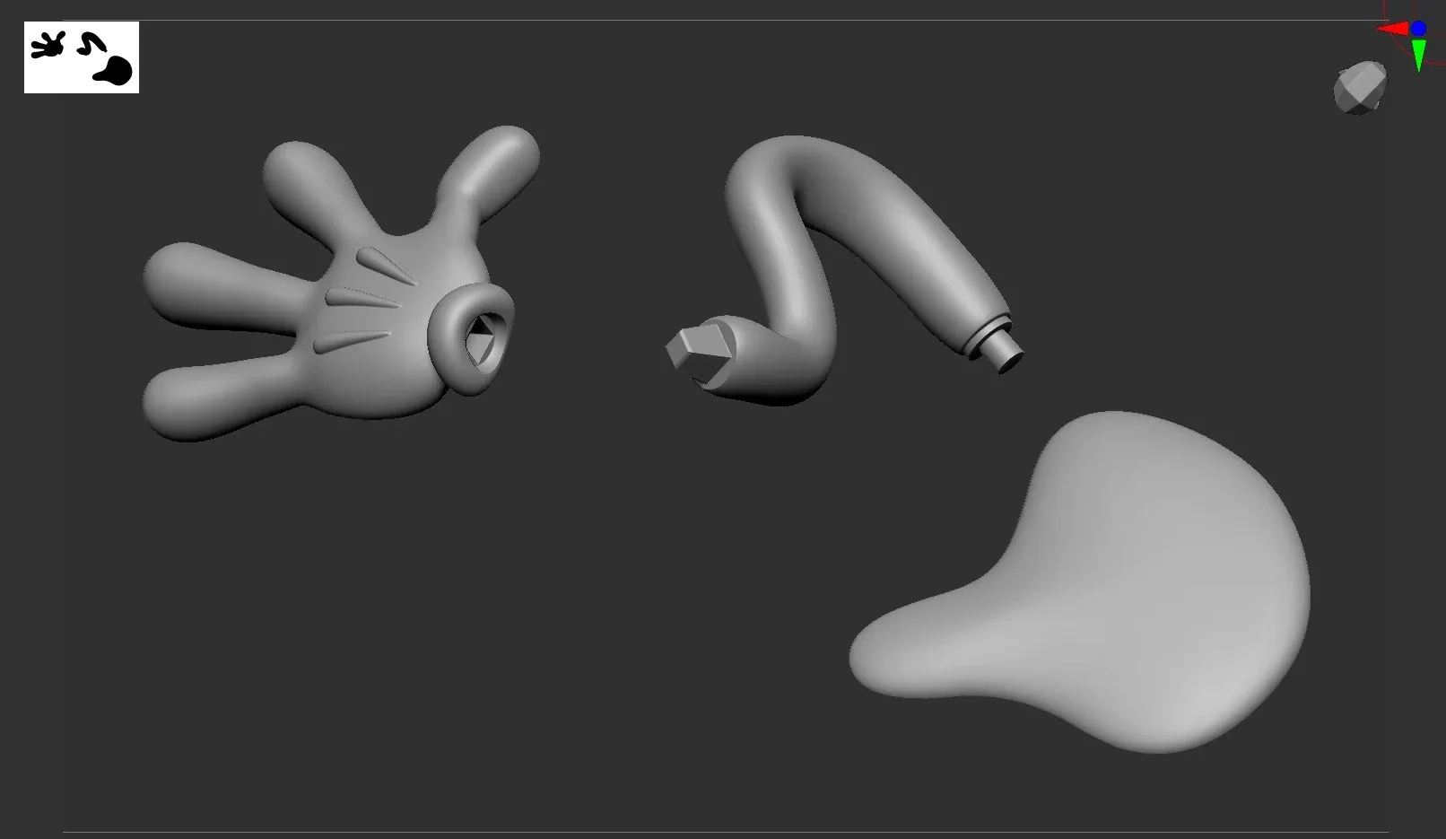 Sculpting Mickey Hands in ZBrush